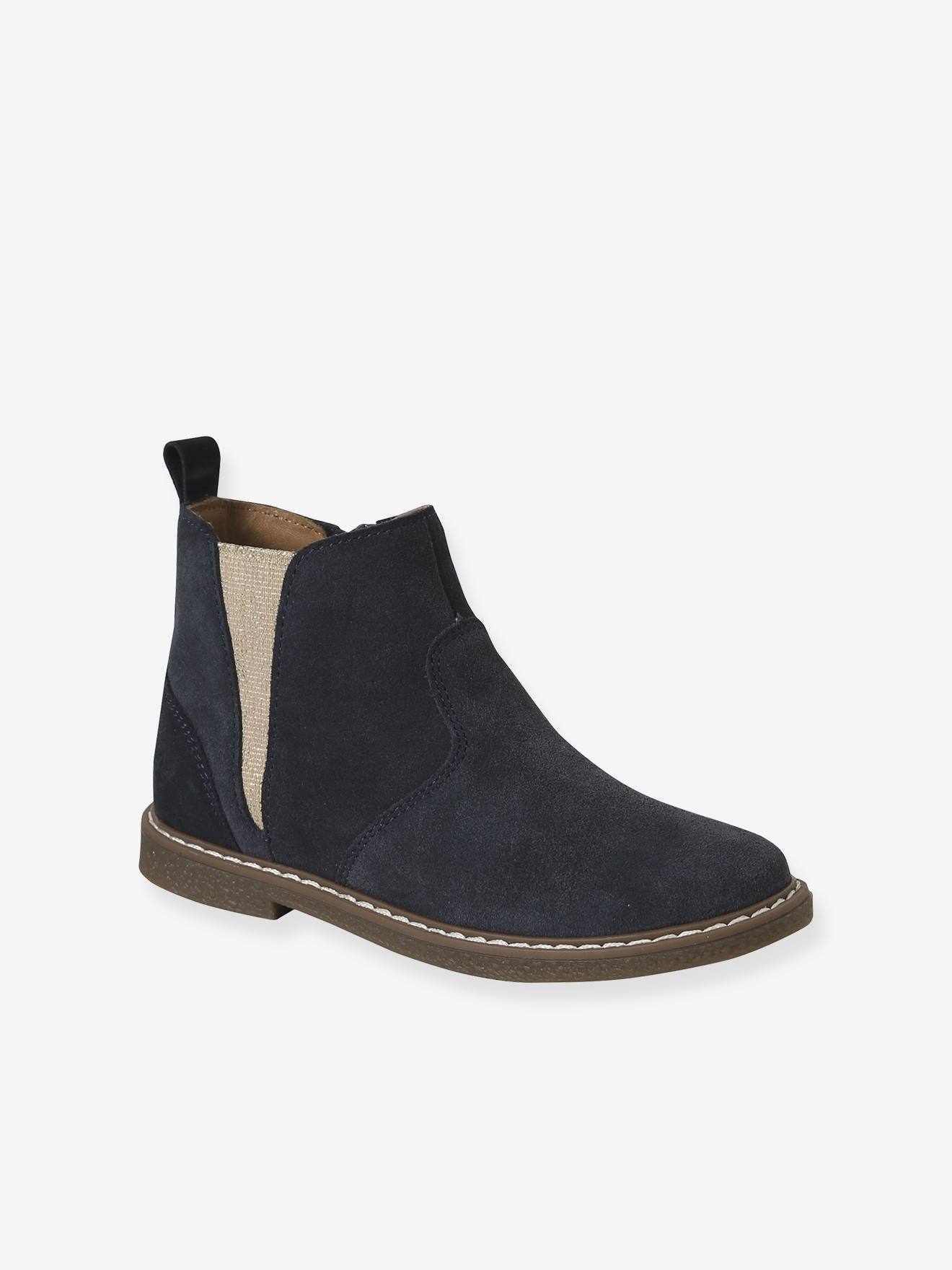 Kinder Chelseaboots aus Leder mit Anziehtrick