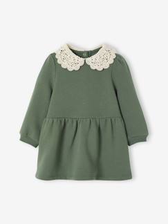 Babymode-Kleider & Röcke-Mädchen Baby Sweatkleid mit Häkelkragen