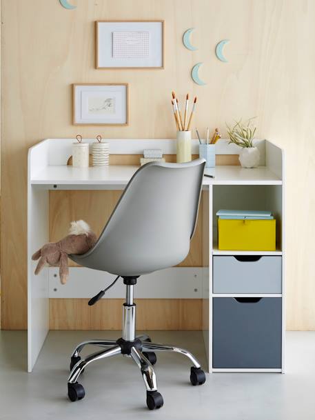 Moderner Schreibtischstuhl - grau+himbeere+rosa+weiß - 4