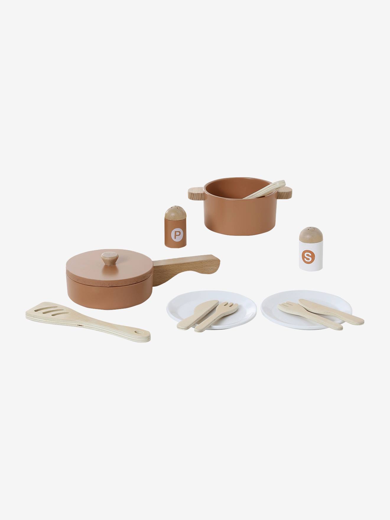 Küchenutensilien für Kinder, Holz FSC karamell von vertbaudet