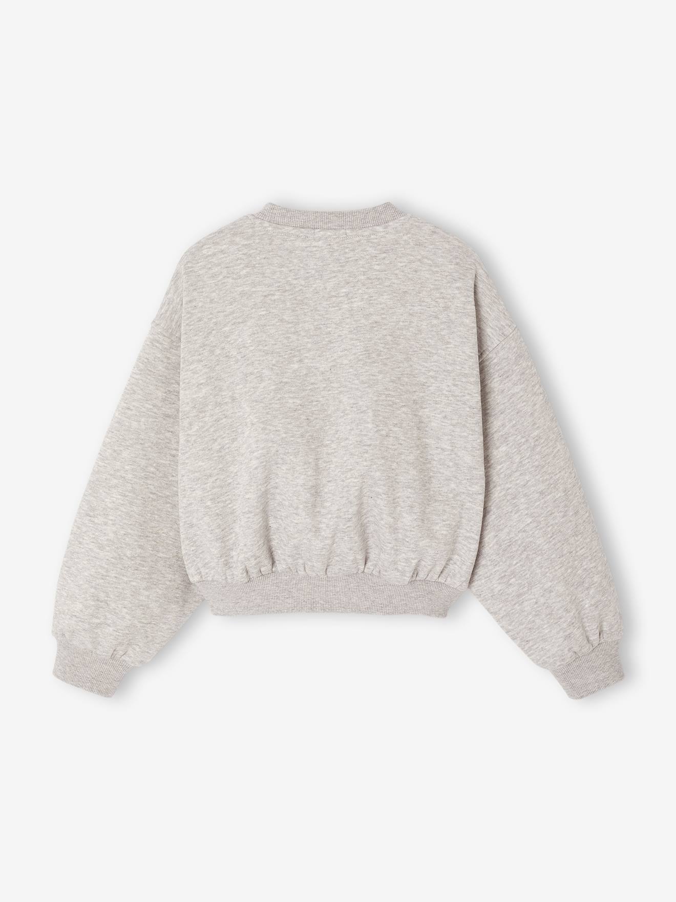 Thumbnail - Mädchen Cropped-Sweatshirt mit Glitzerprint