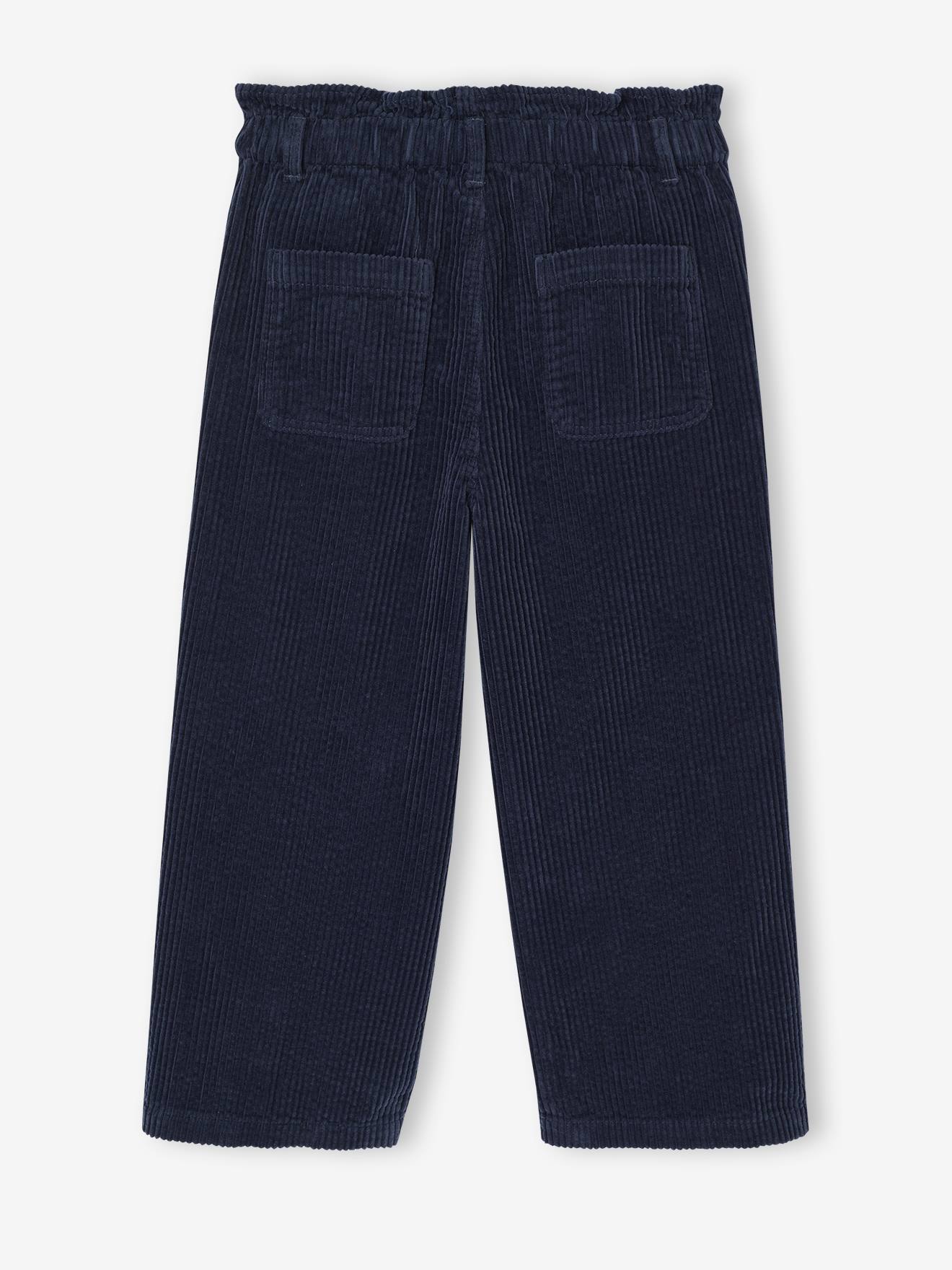Thumbnail - Weite Mädchen Cordhose mit Paperbag-Bund