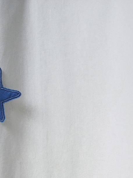 Kindergardine mit Sternen-Girlanden - grau/sterne - 3