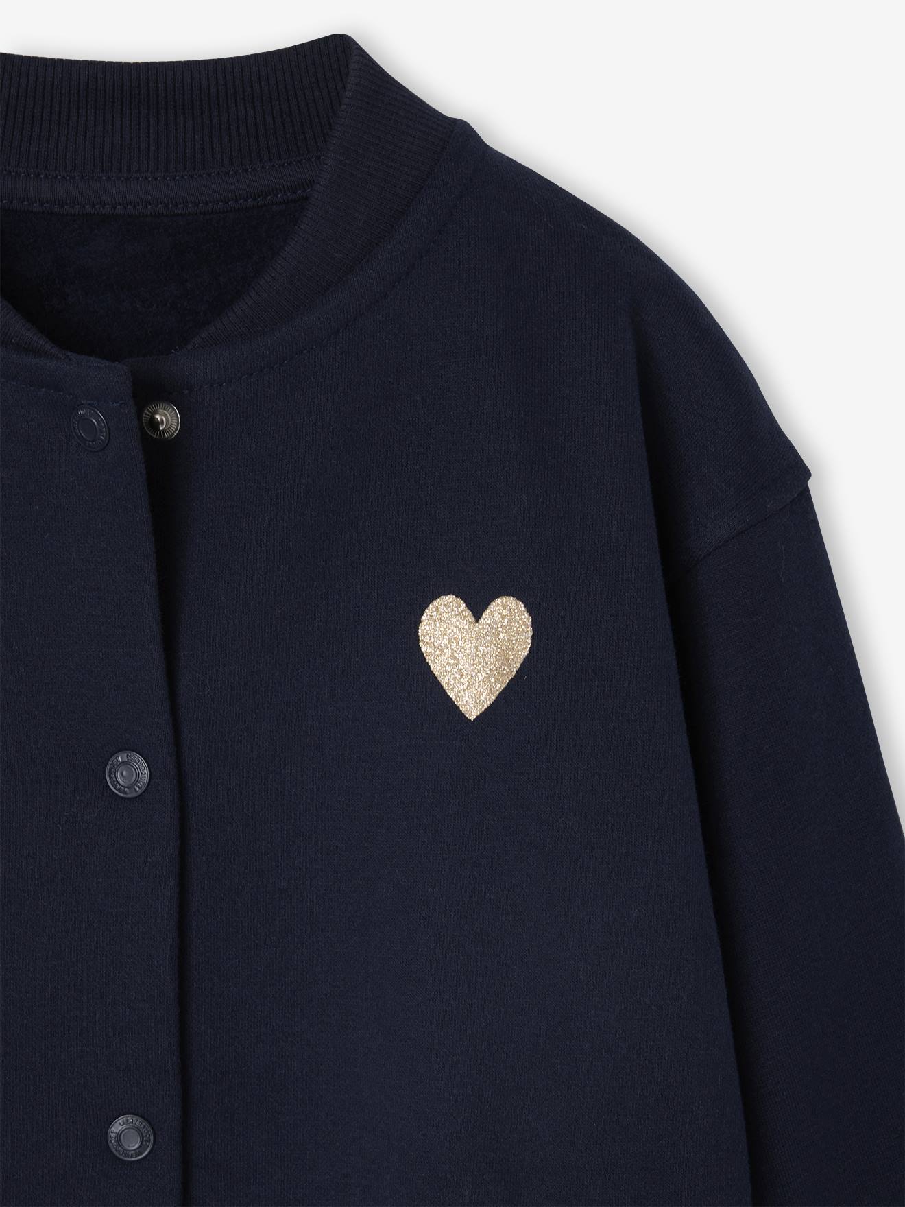Thumbnail - Mädchen Sweatjacke im College-Look mit Recycling-Polyester