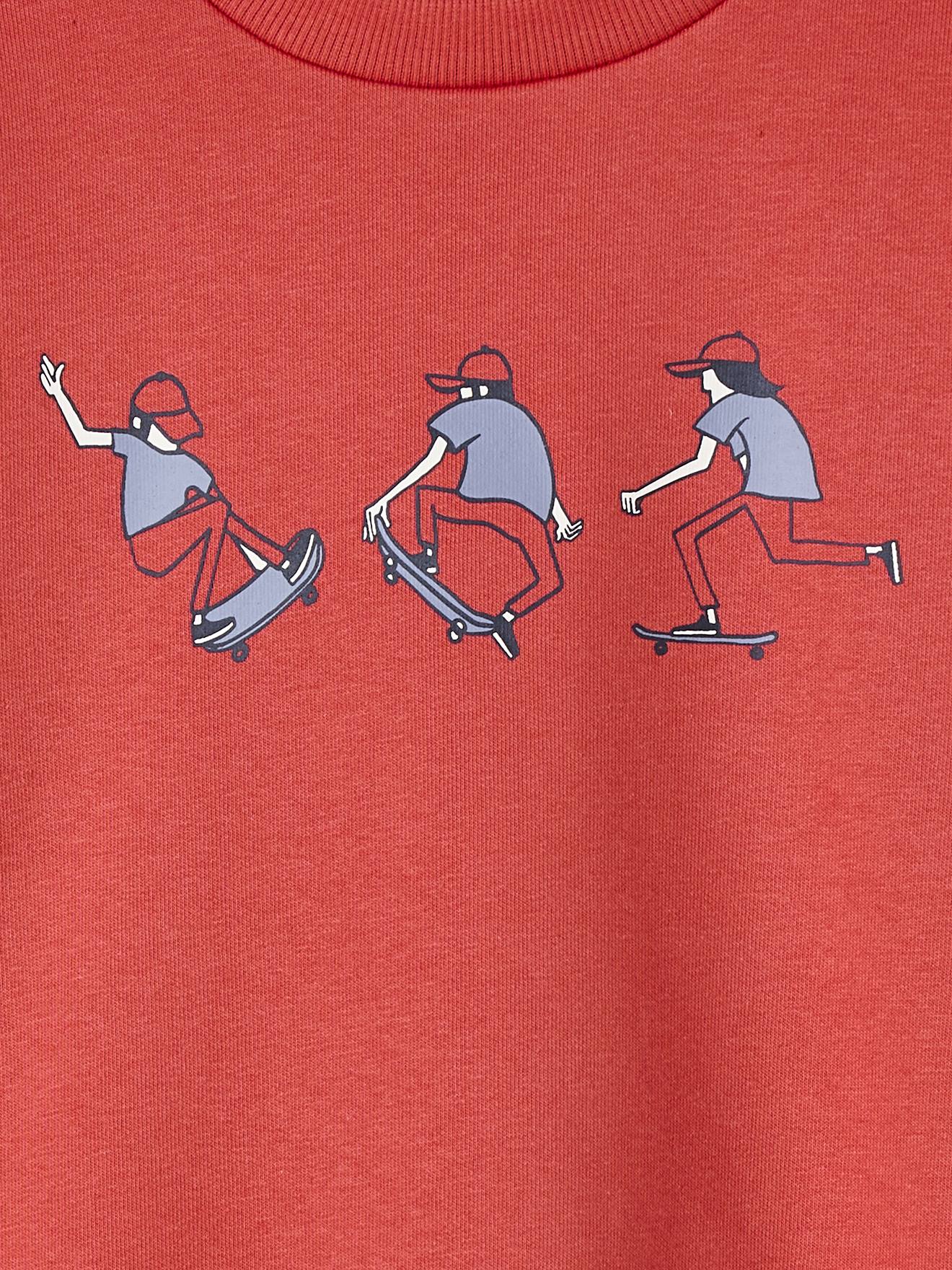 Thumbnail - Jungen Skateboard-Sweatshirt mit Recycling-Polyester