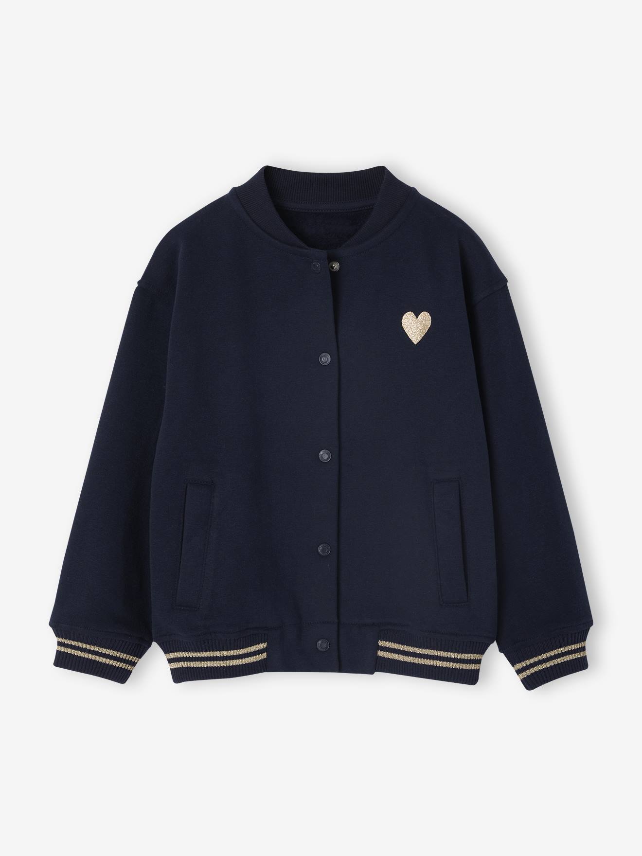 Mädchen Sweatjacke im College-Look mit Recycling-Polyester