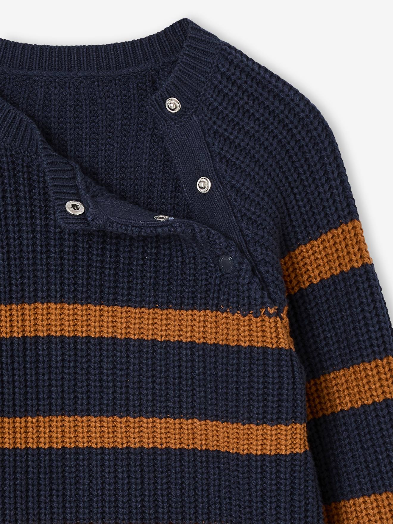 Thumbnail - Jungen Strickpullover mit Streifen