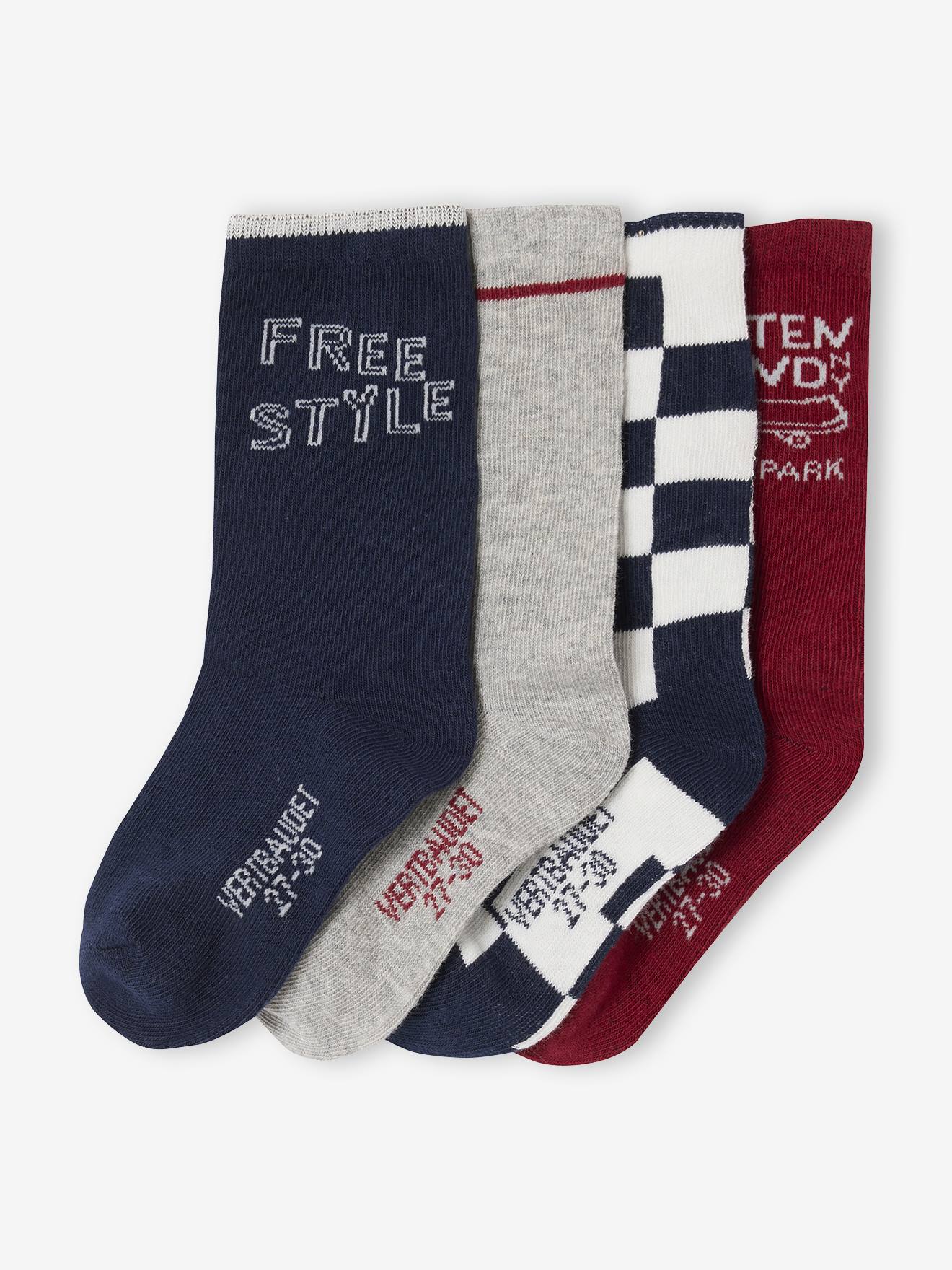 4er-Pack Socken SKATEBOARD, Kinder blau Gr. 23/26 von vertbaudet