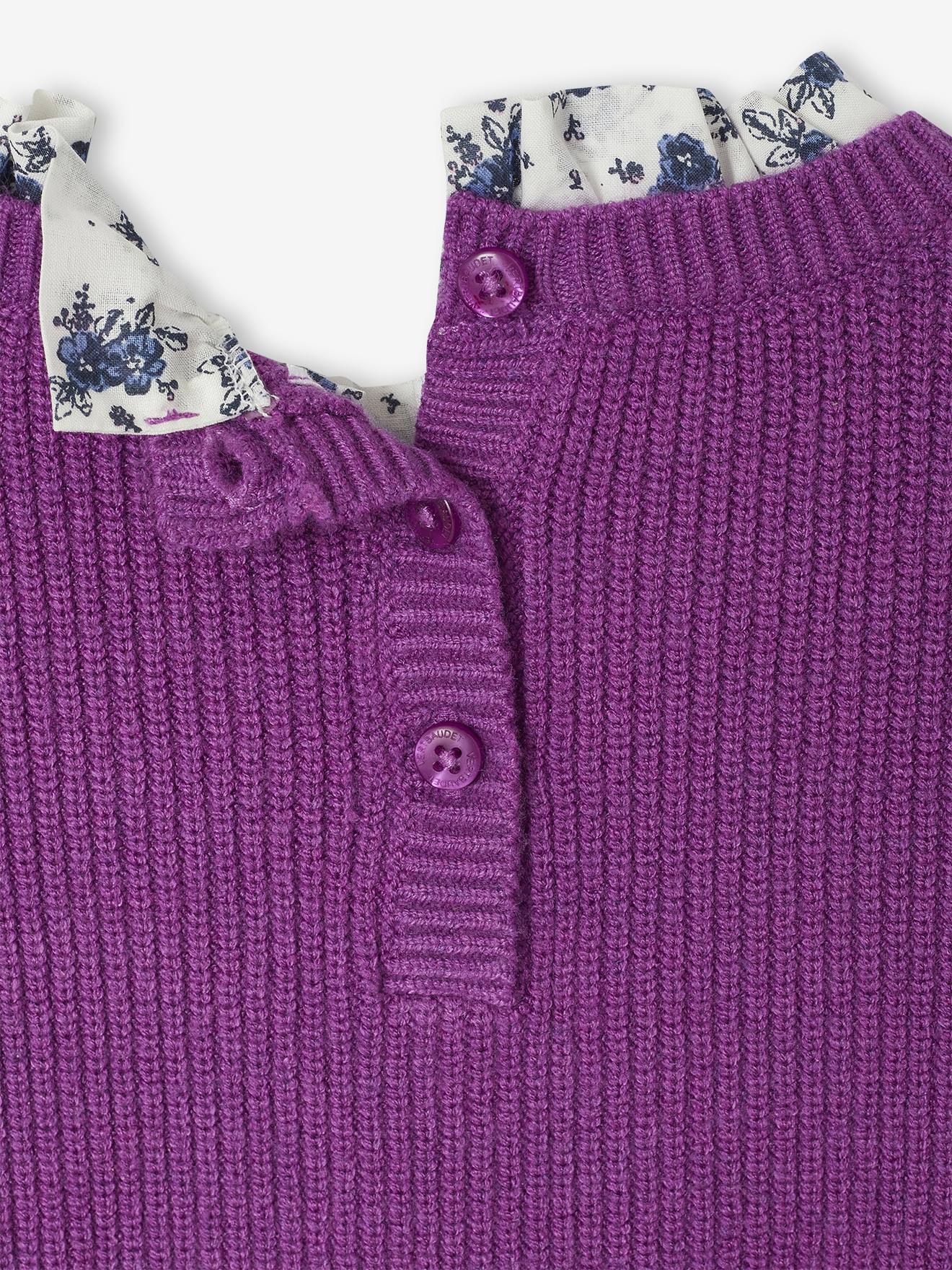 Thumbnail - Mädchen Pullover mit Volantkragen Geschwister-Capsule