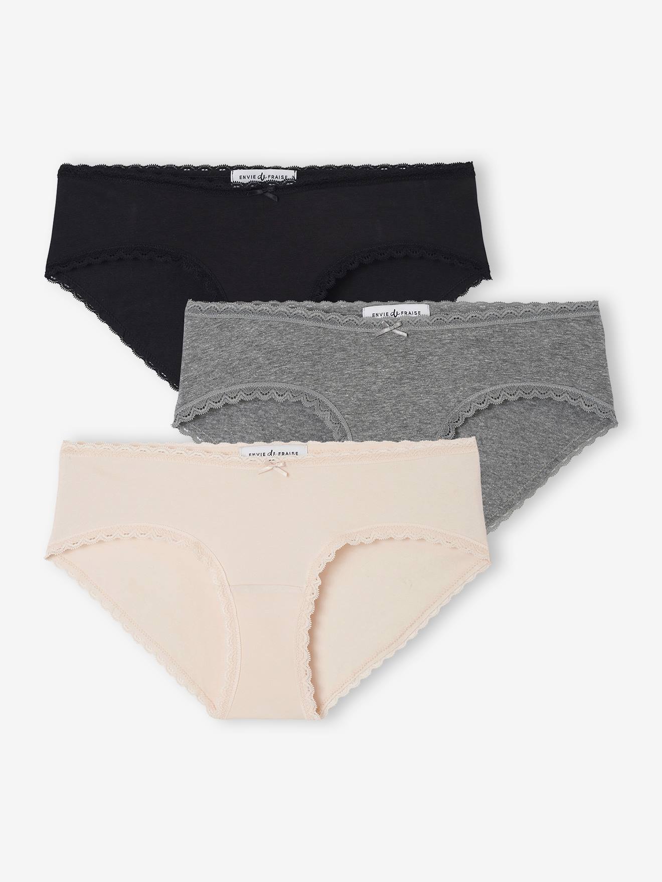 Thumbnail - Bio-Kollektion: 3er-Pack Umstands-Shortys ENVIE DE FRAISE hell