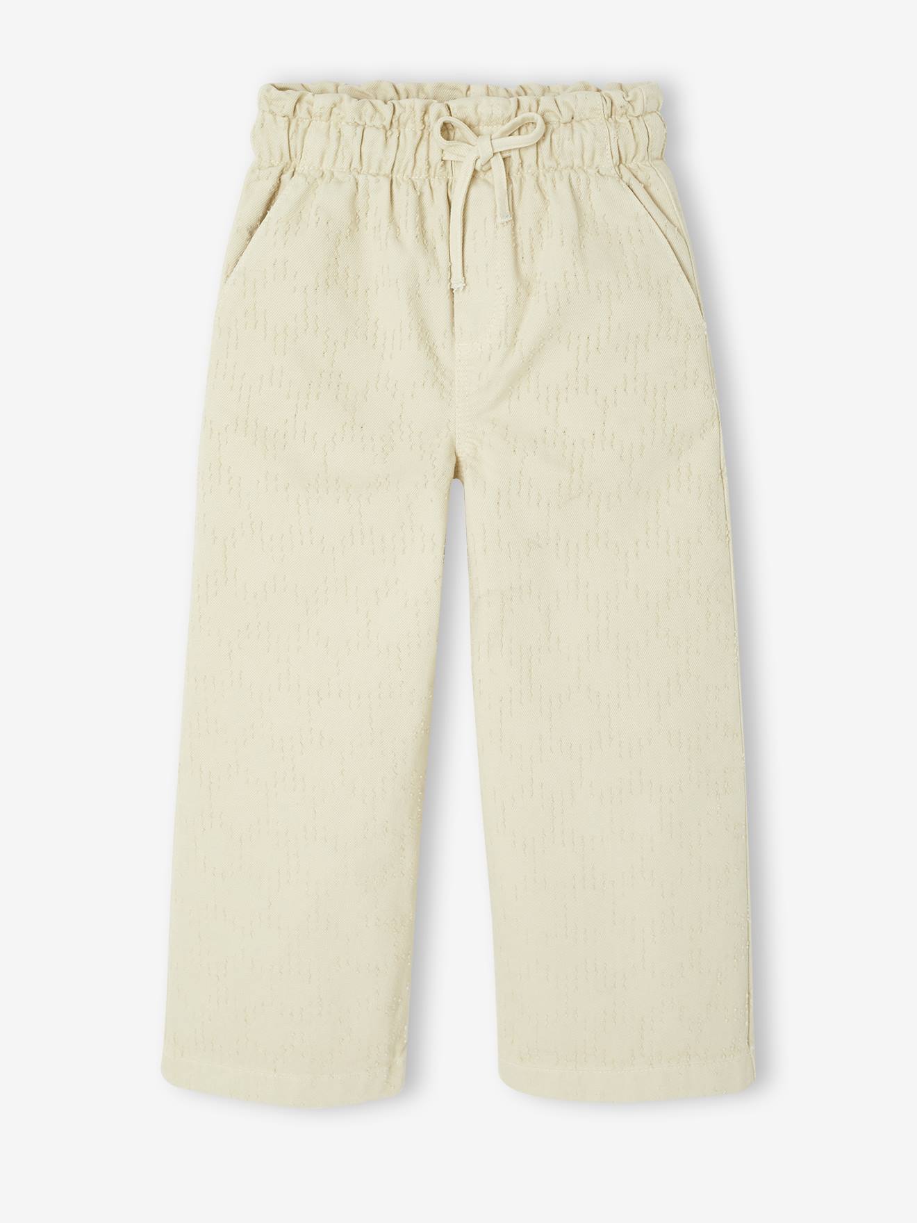 Weite Mädchen Hose mit Plumetismuster