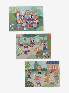 Spielzeug-3er-Set Kinder Puzzles HAPPY ANIMALS, 36-60 Teile