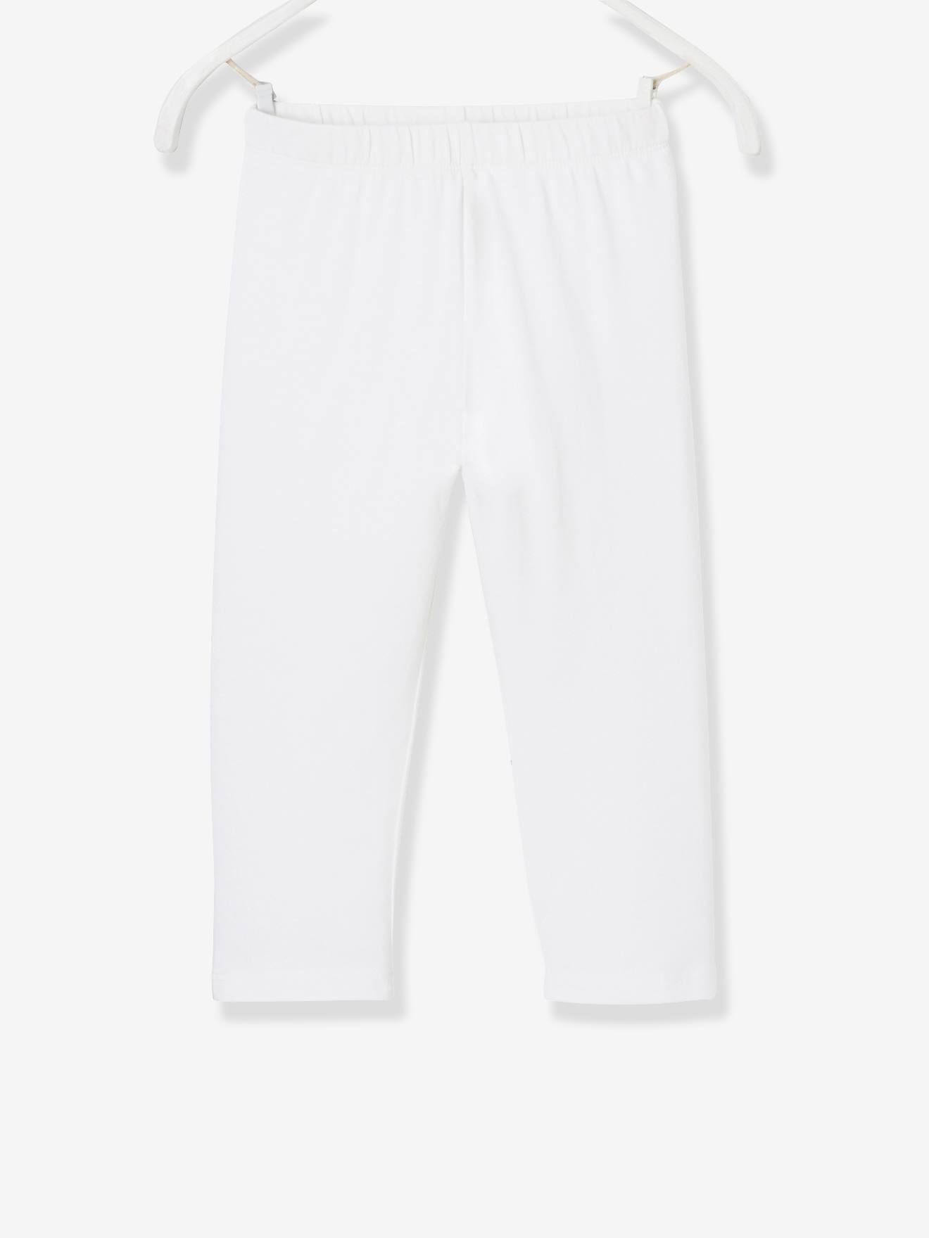 3/4-Leggings für Mädchen BASIC weiß Gr. 122 von vertbaudet