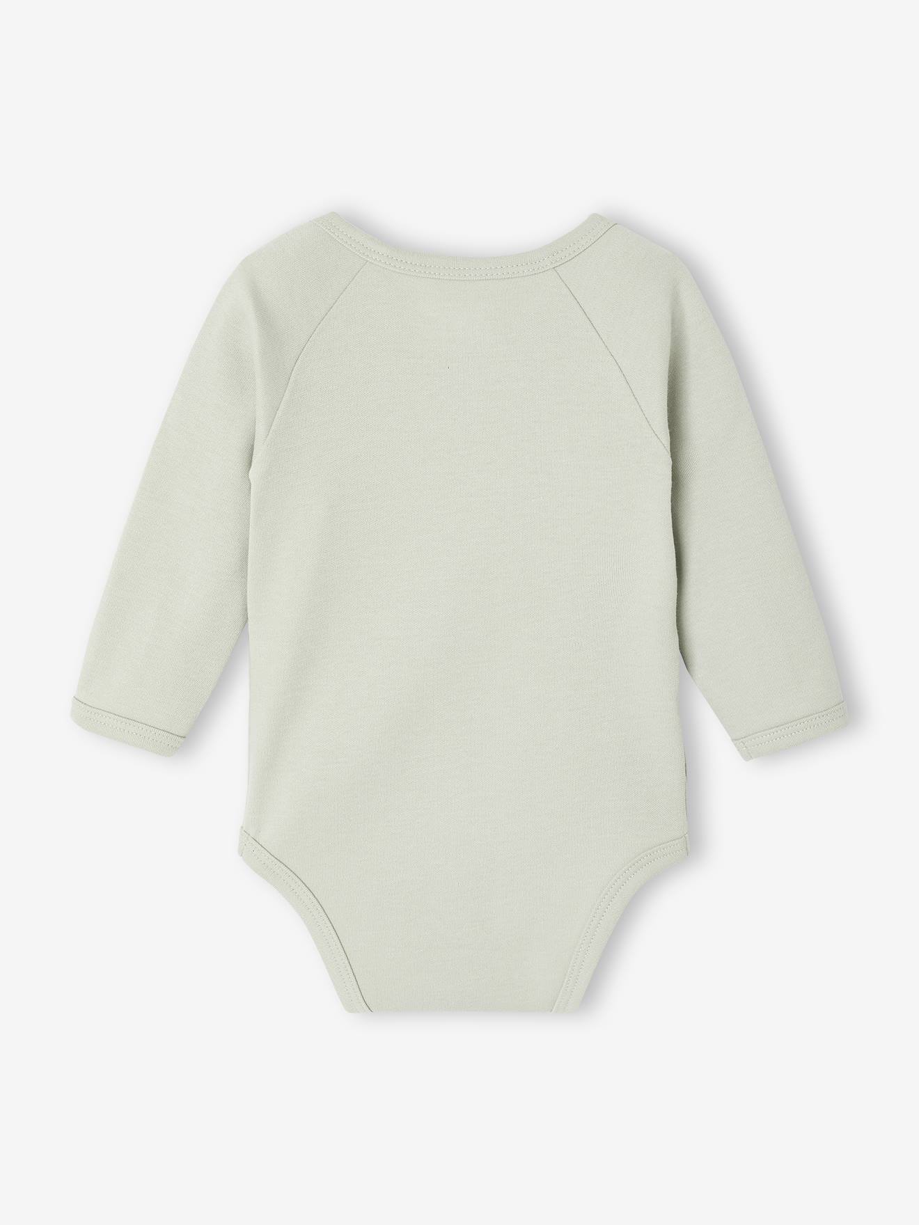 Thumbnail - Bio-Kollektion: 2er-Pack Baby Wickelbodys mit langen Ärmeln