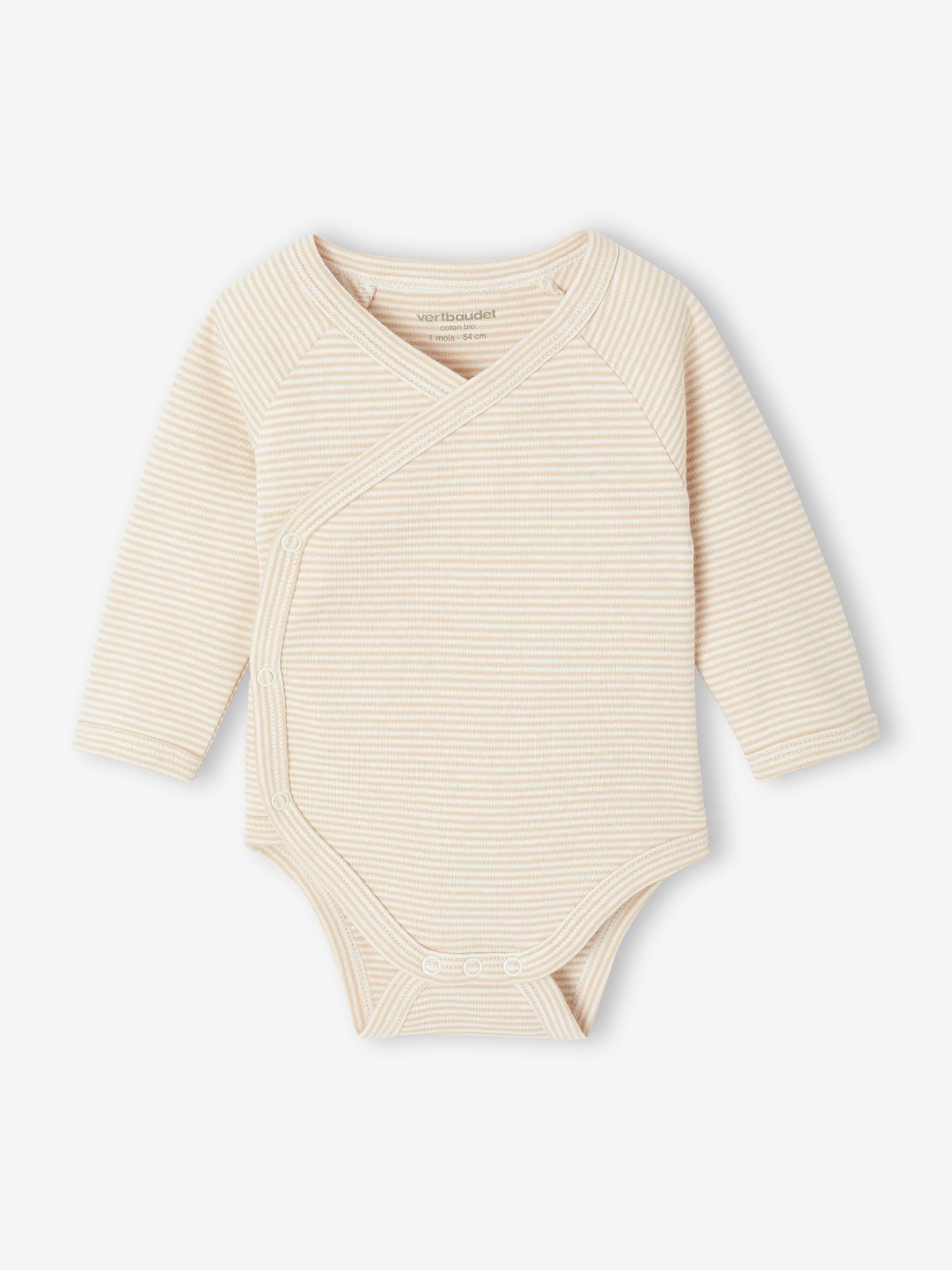 Thumbnail - Bio-Kollektion: 5er-Pack Baby Wickelbodys mit langen Ärmeln hell