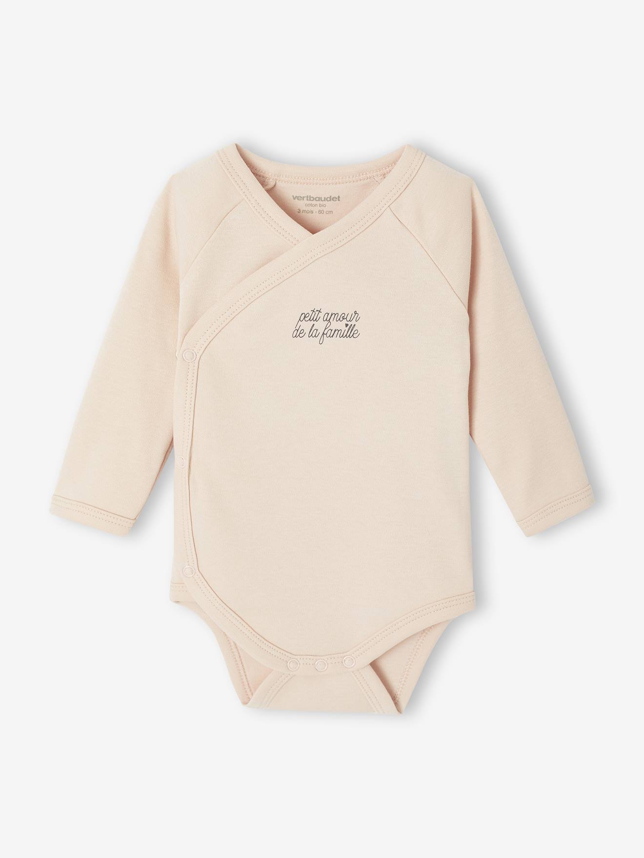 Thumbnail - Bio-Kollektion: 5er-Pack Baby Wickelbodys mit langen Ärmeln hell