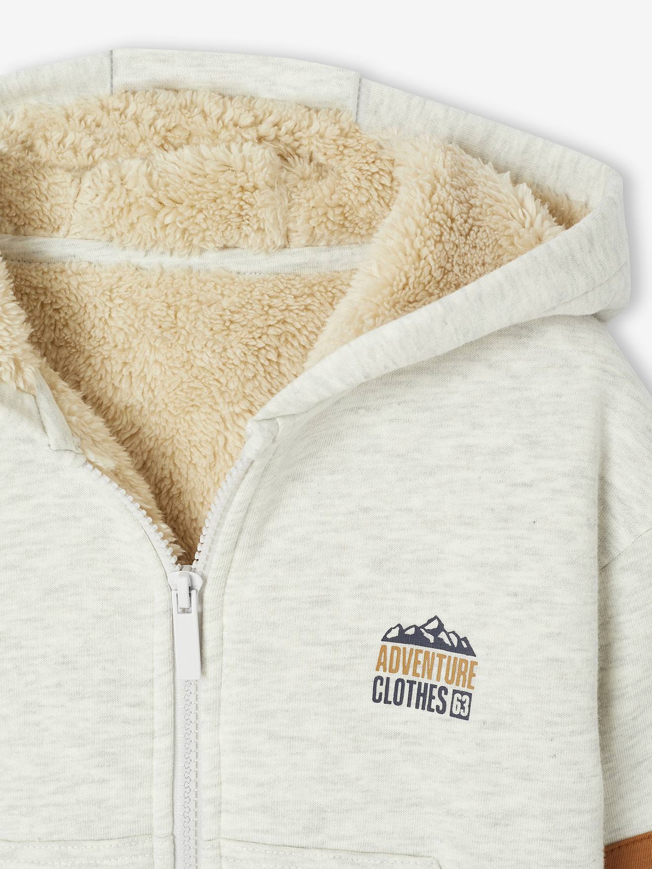 Thumbnail - Jungen Kapuzensweatjacke mit Teddyfleece-Futter
