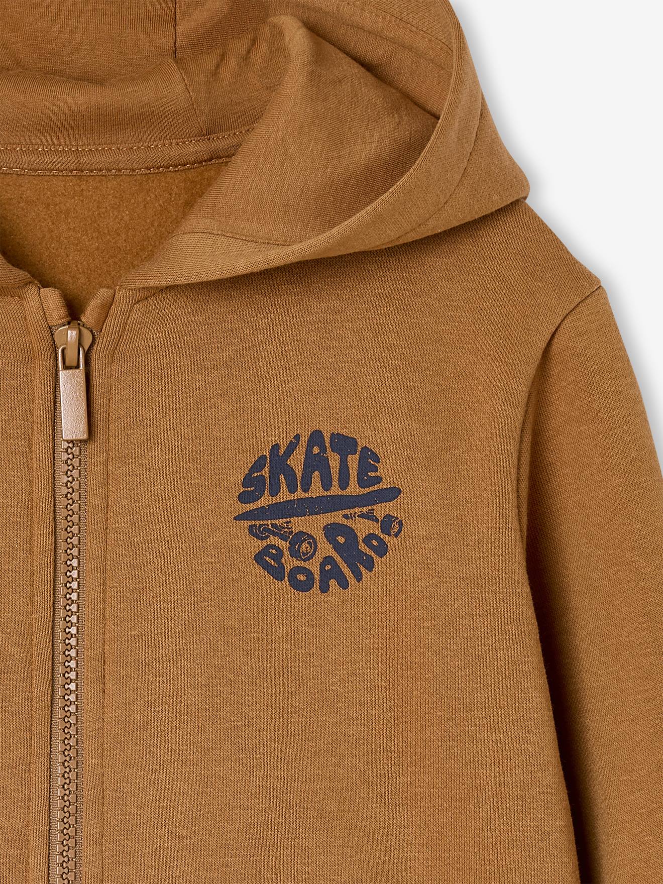 Thumbnail - Jungen Kapuzensweatjacke BASIC mit Recycling-Polyester pekannuss