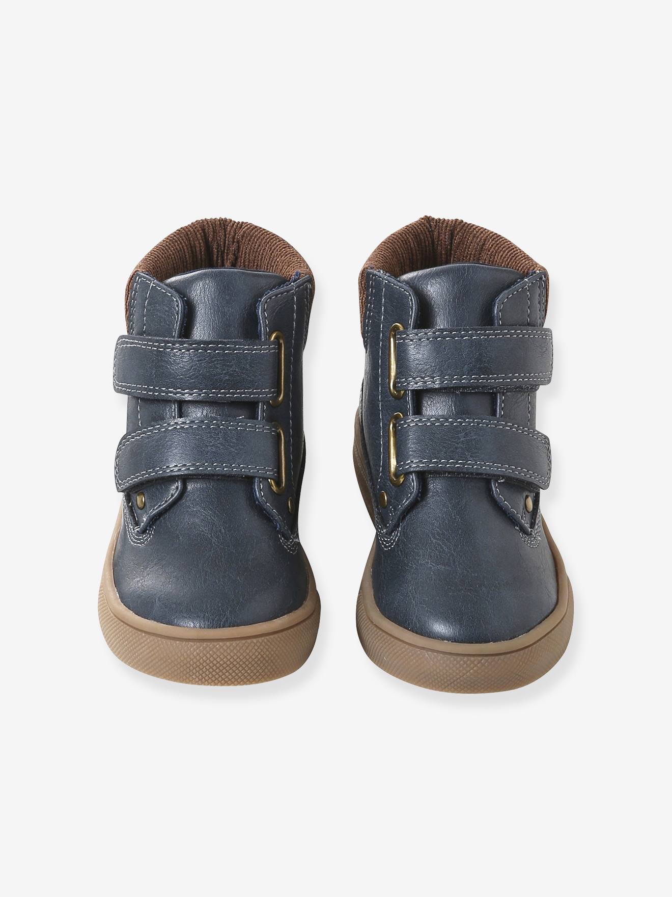 Thumbnail - Kinder Boots mit Klettverschluss und Samtdetail