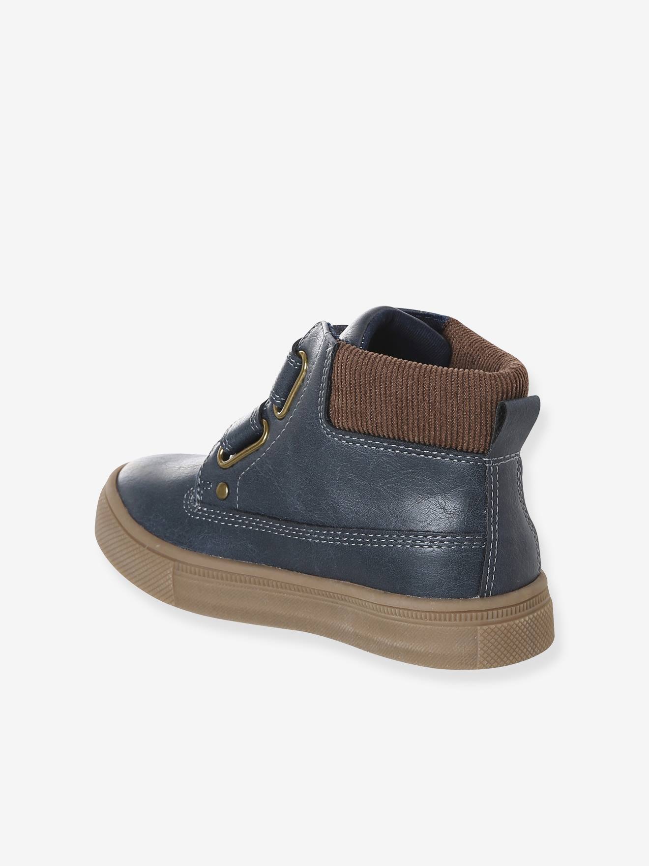 Thumbnail - Kinder Boots mit Klettverschluss und Samtdetail