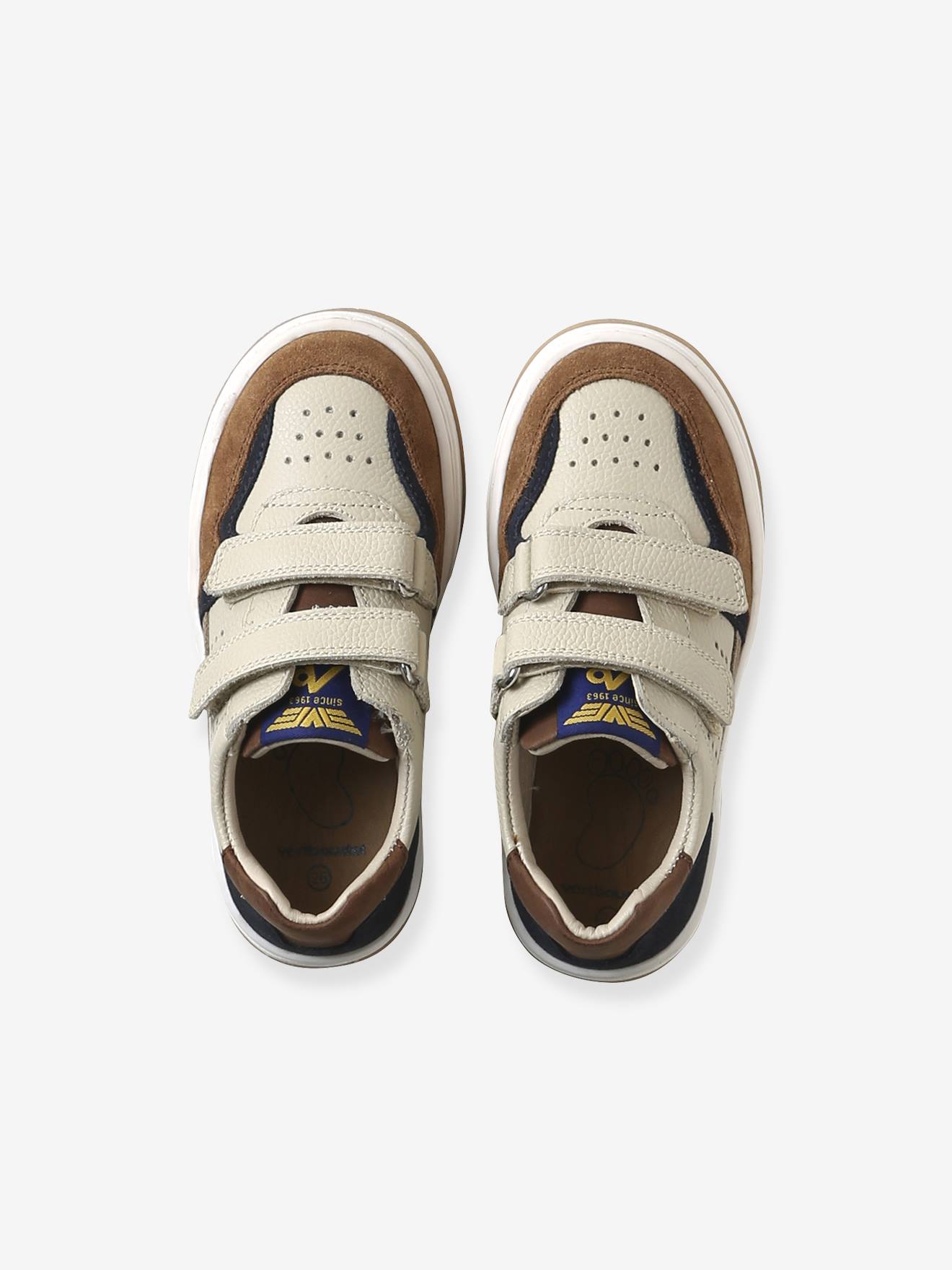 Thumbnail - Leder-Sneakers mit Klettverschluss und weicher Sohle für Kinder set