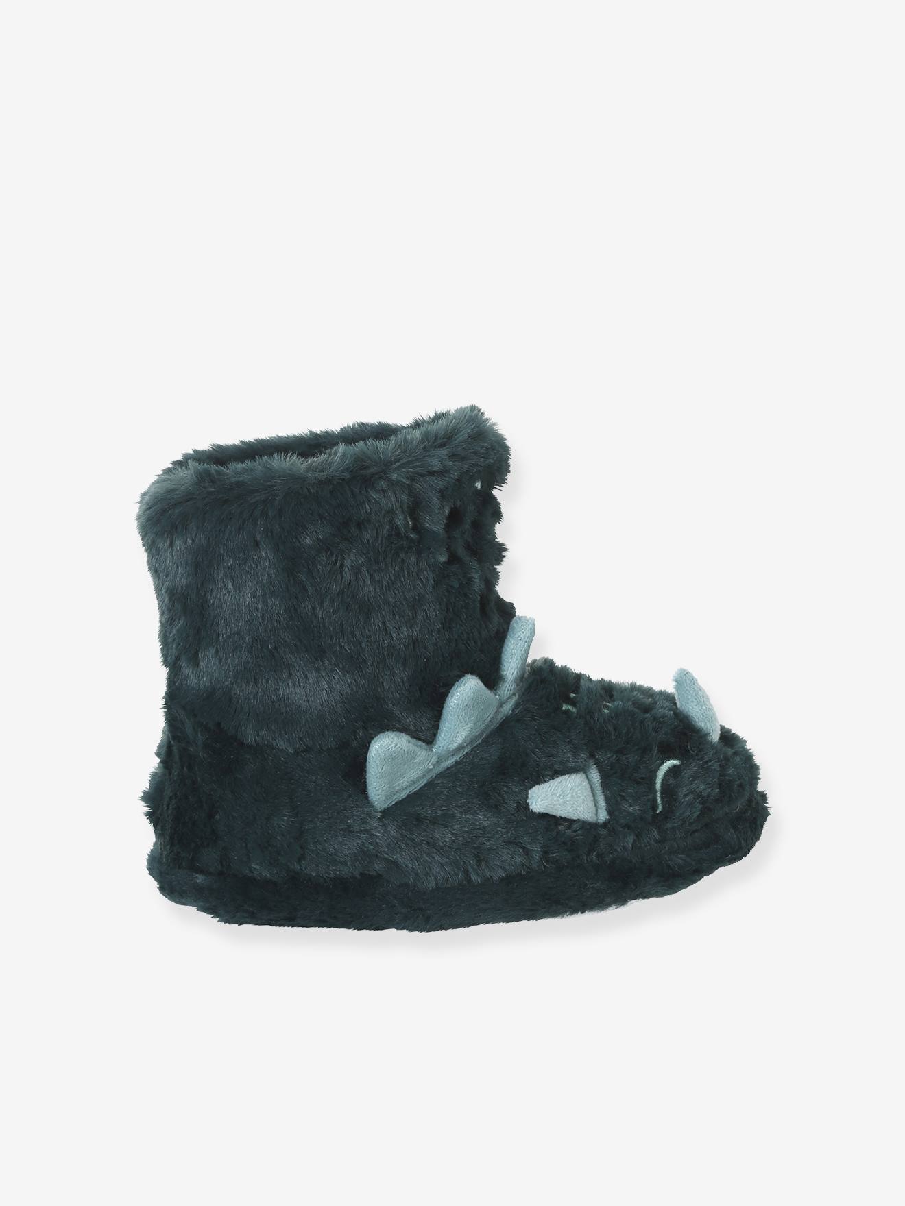 Thumbnail - Gefütterte Hausschuhe mit Dinosaurier-Motiv für Kinder