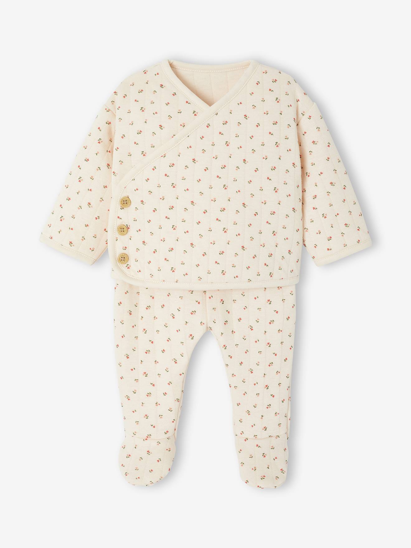 Baby-Set aus Steppjacke & Hose mit Fuß