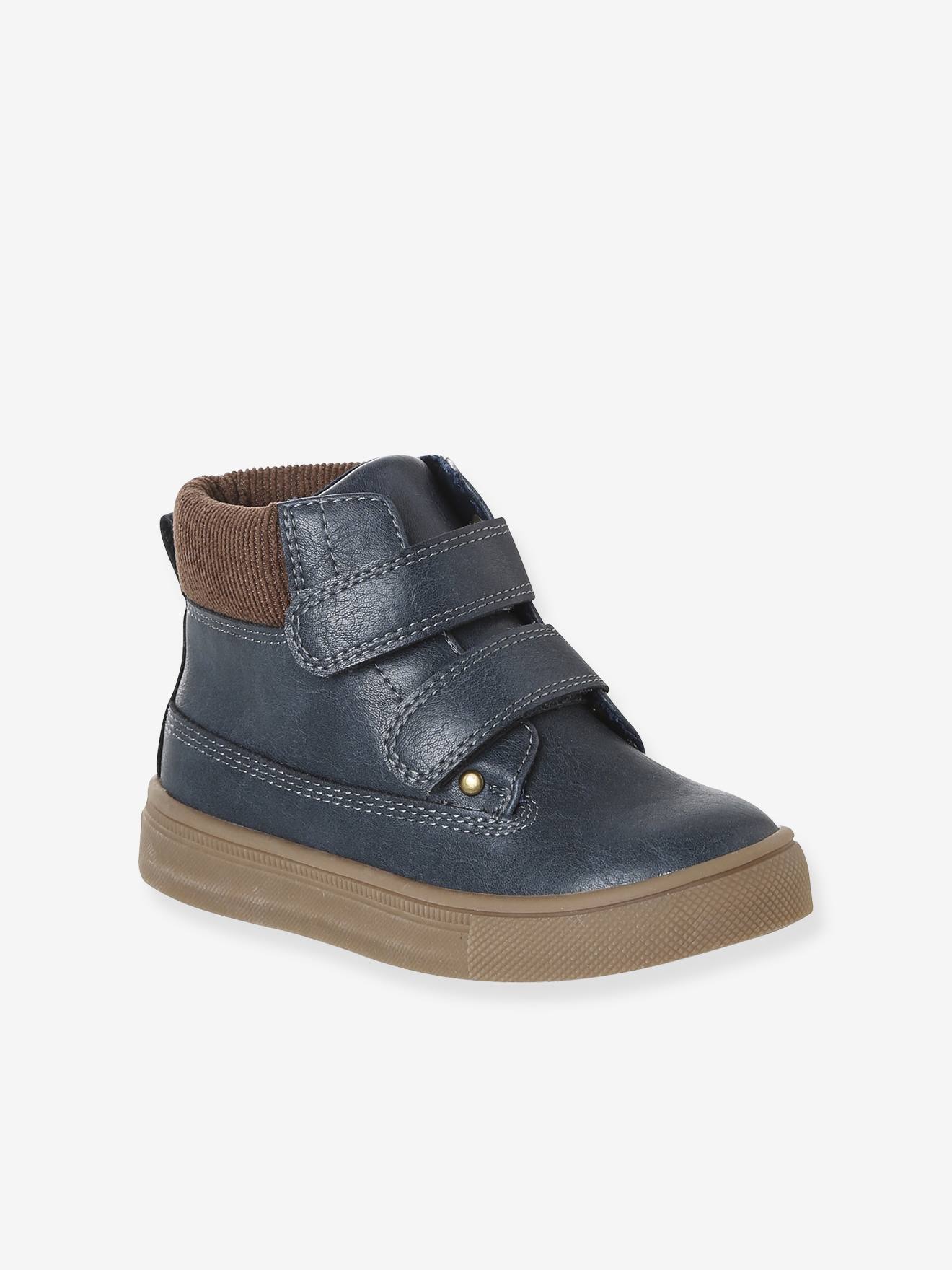 Kinder Boots mit Klettverschluss und Samtdetail