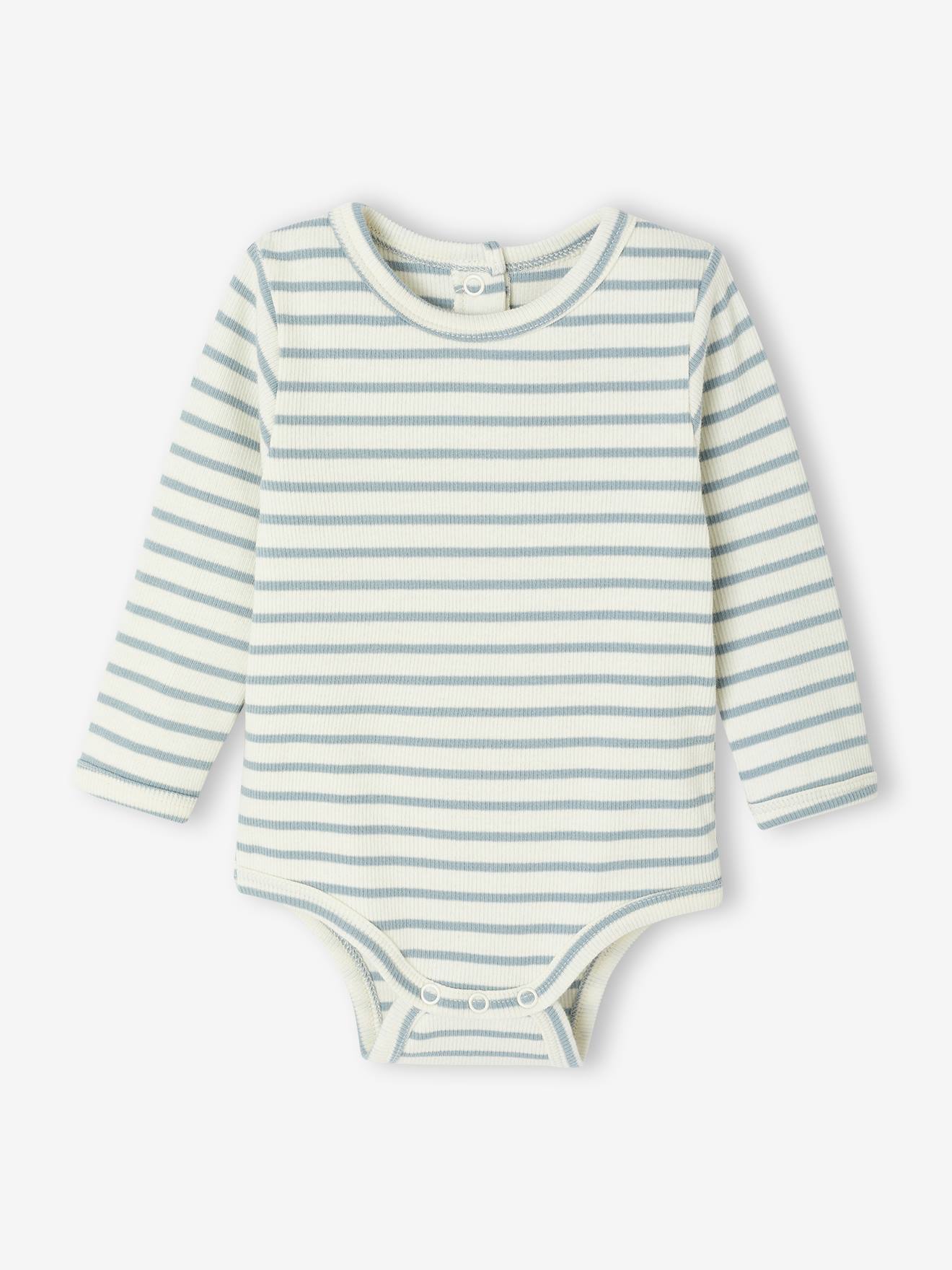 Thumbnail - Bio-Kollektion: 3er-Pack Baby Bodys aus Interlock- & Rippjersey