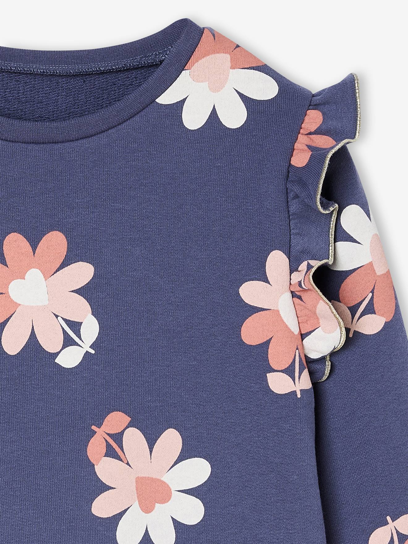 Thumbnail - Mädchen Sweatshirt mit Volants und Prints