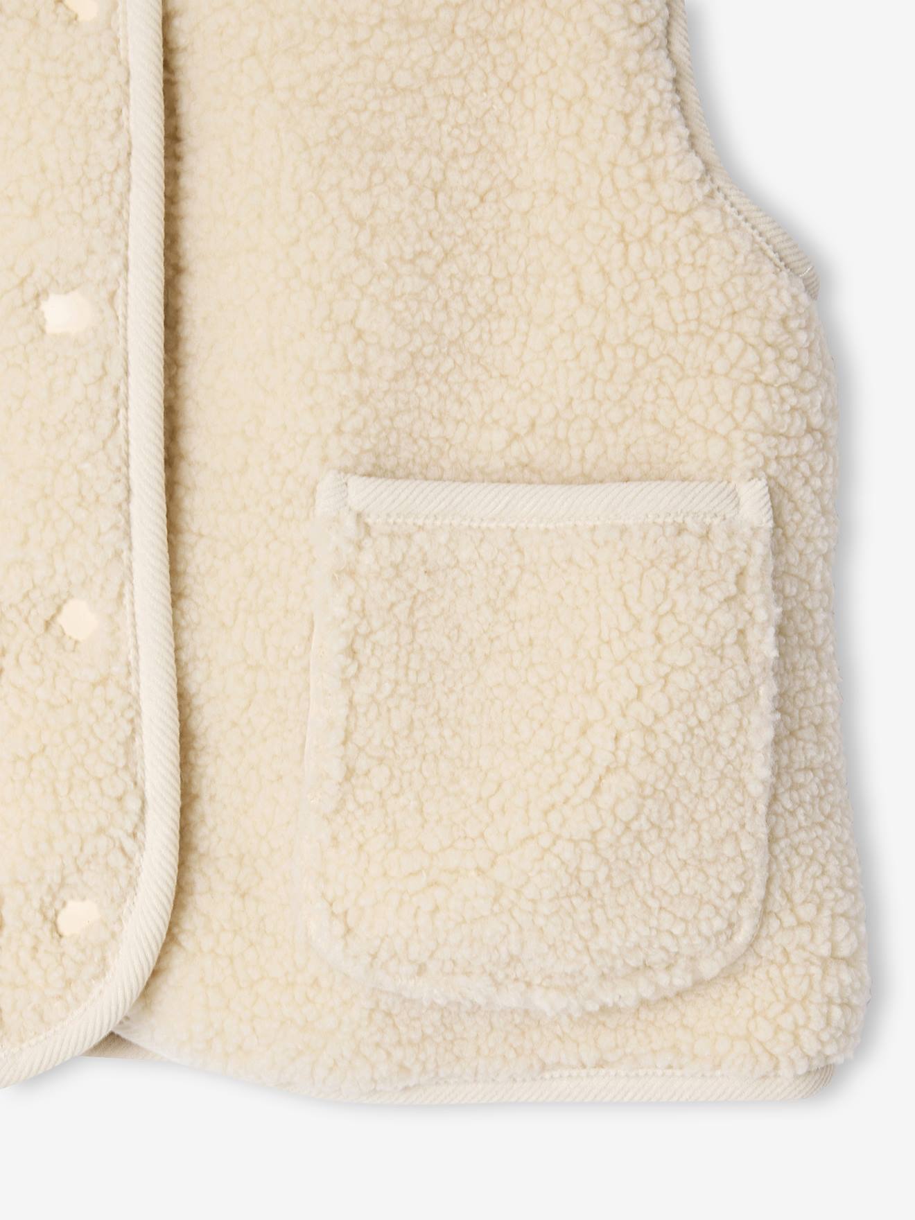 Thumbnail - Mädchen Weste aus Teddyfleece vanille