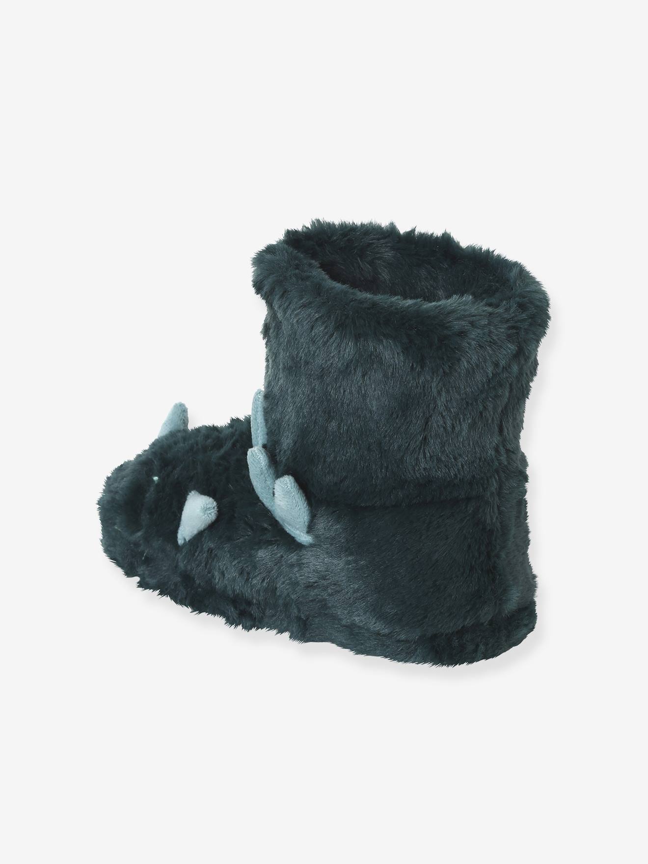 Thumbnail - Gefütterte Hausschuhe mit Dinosaurier-Motiv für Kinder