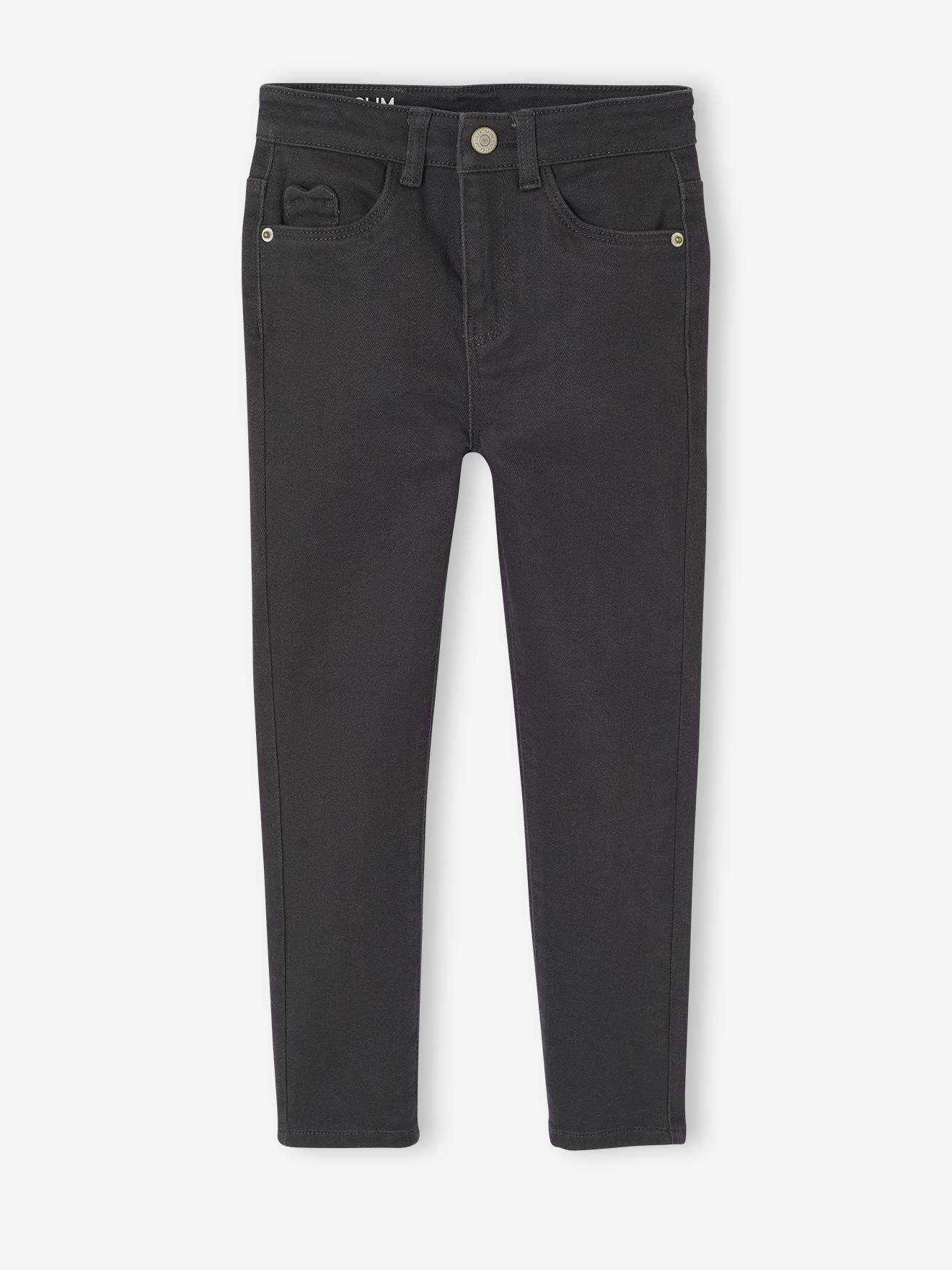 Mädchen Slim-Hose, SLIM grau Gr. 92/98 von vertbaudet