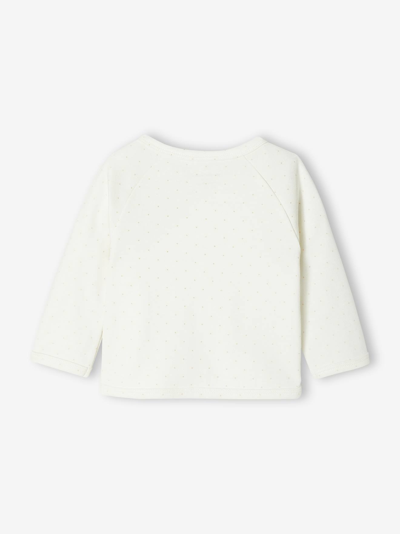 Thumbnail - Bio-Kollektion: Gemusterte Baby Jacke mit Druckknöpfen BASIC