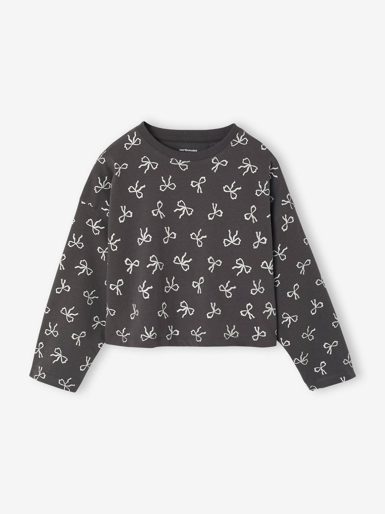 Mädchen Cropped-Shirt mit langen Ärmeln und Recycling-Baumwolle