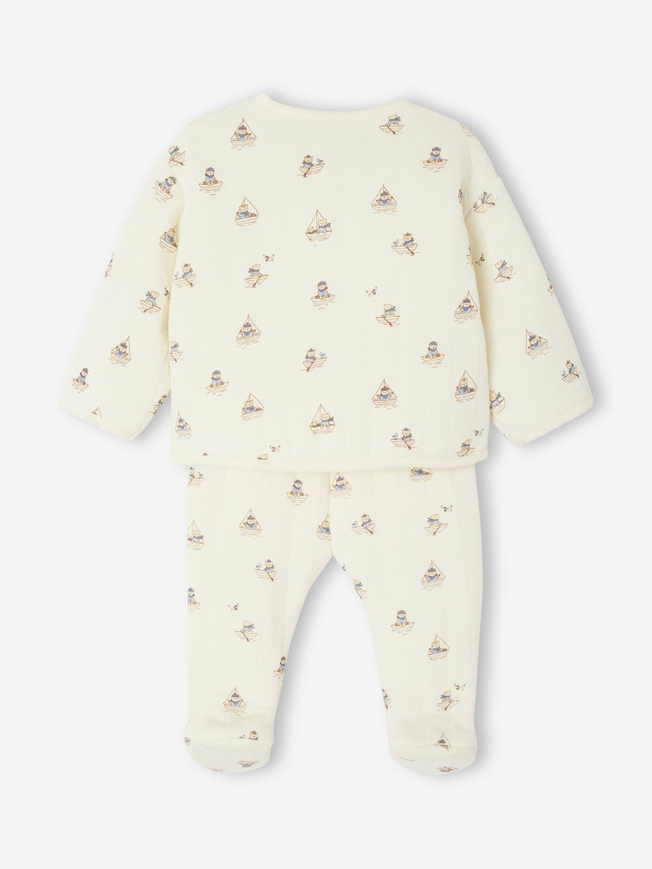 Thumbnail - Bio-Kollektion: Baby-Set aus Steppjacke & Hose mit Fuß