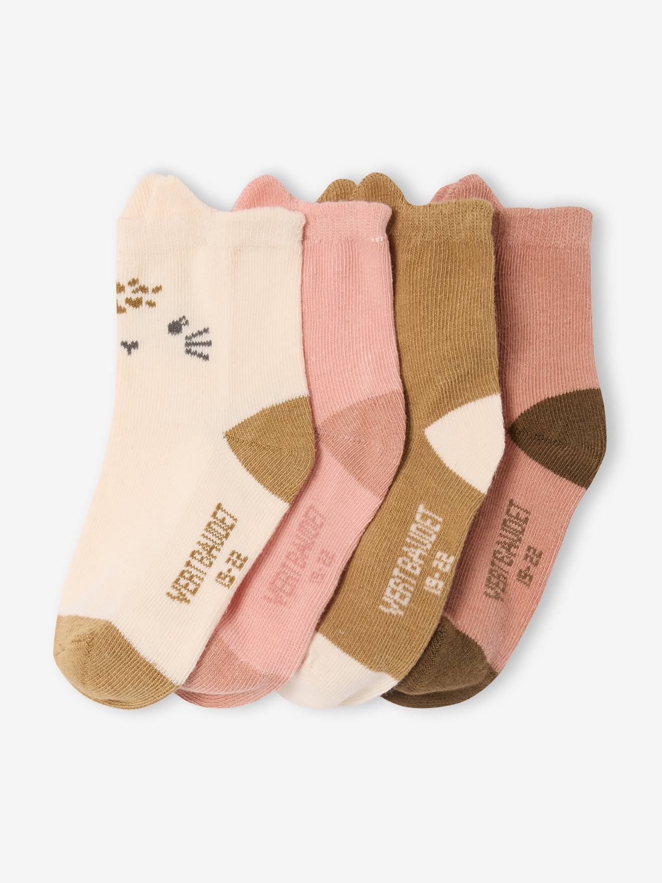 4er-Pack Socken TIERE mit 3D-Ohren