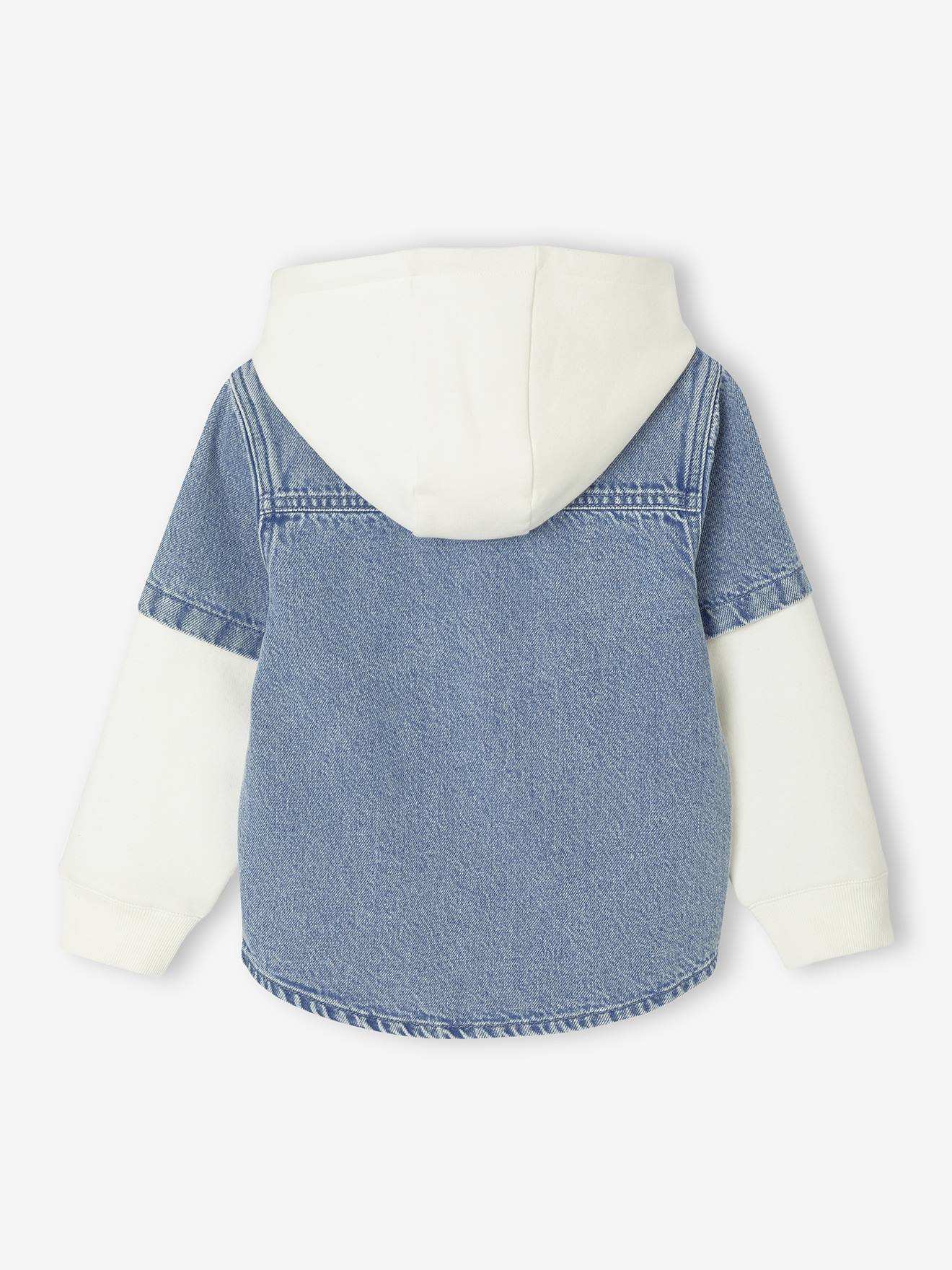 Thumbnail - Jungen Hemd in Lagenoptik mit Kapuze