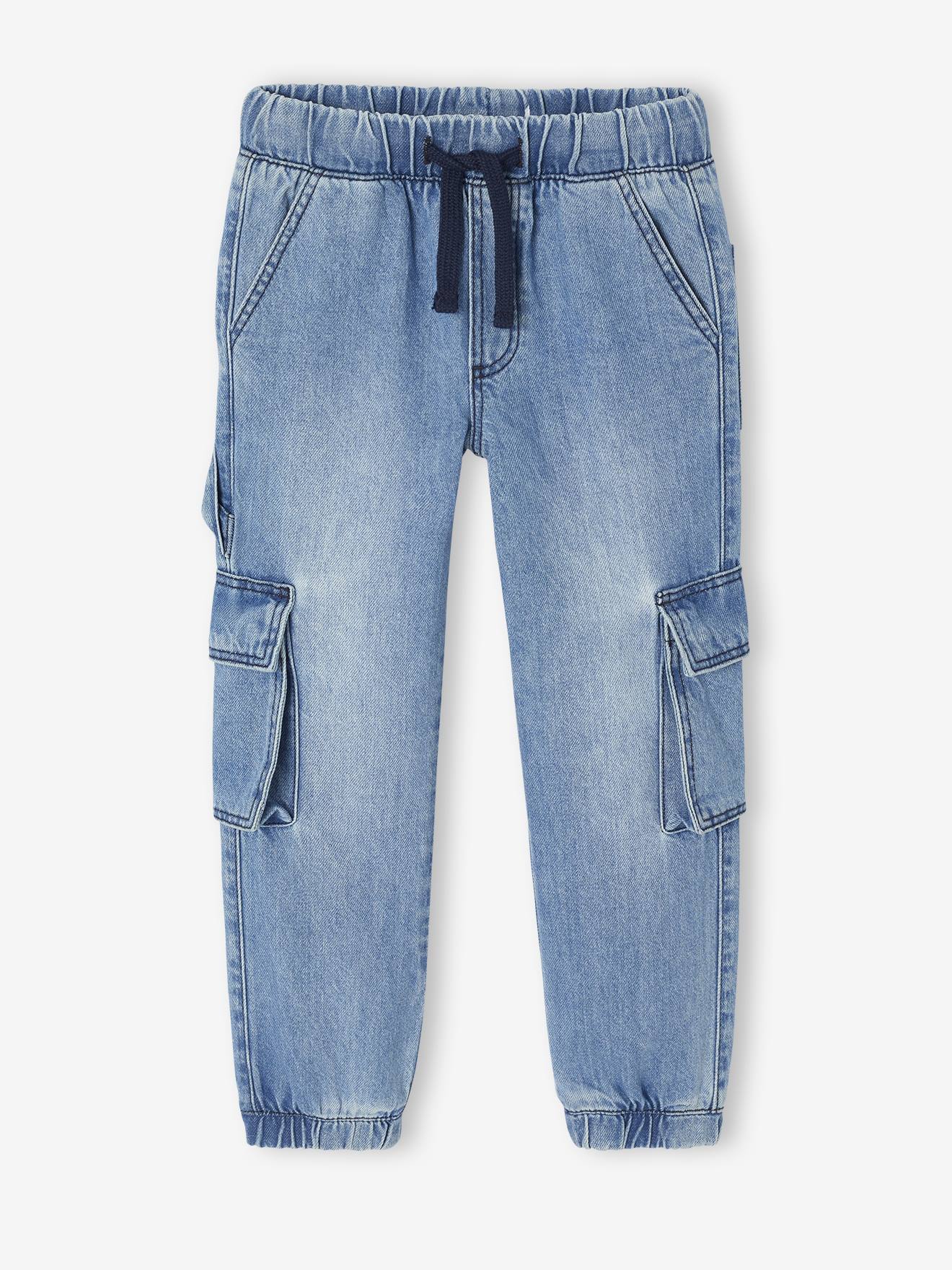 Weite Jungen Cargo-Jeans