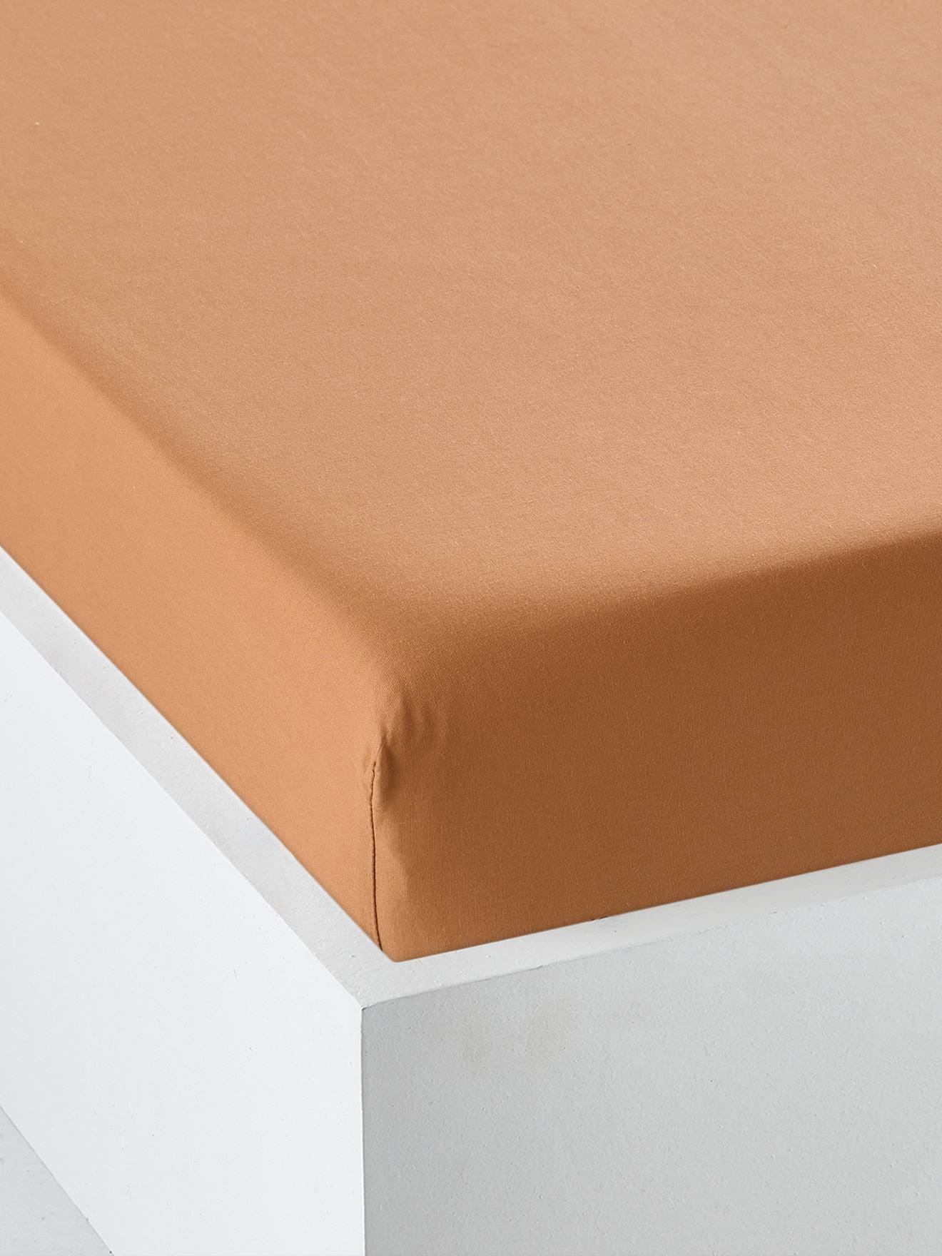 Baby Spannbettlaken, uni braun Gr. 70x140 von vertbaudet