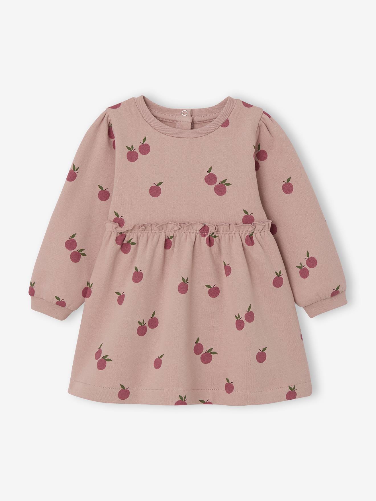 Mädchen Baby Sweatkleid pudrig