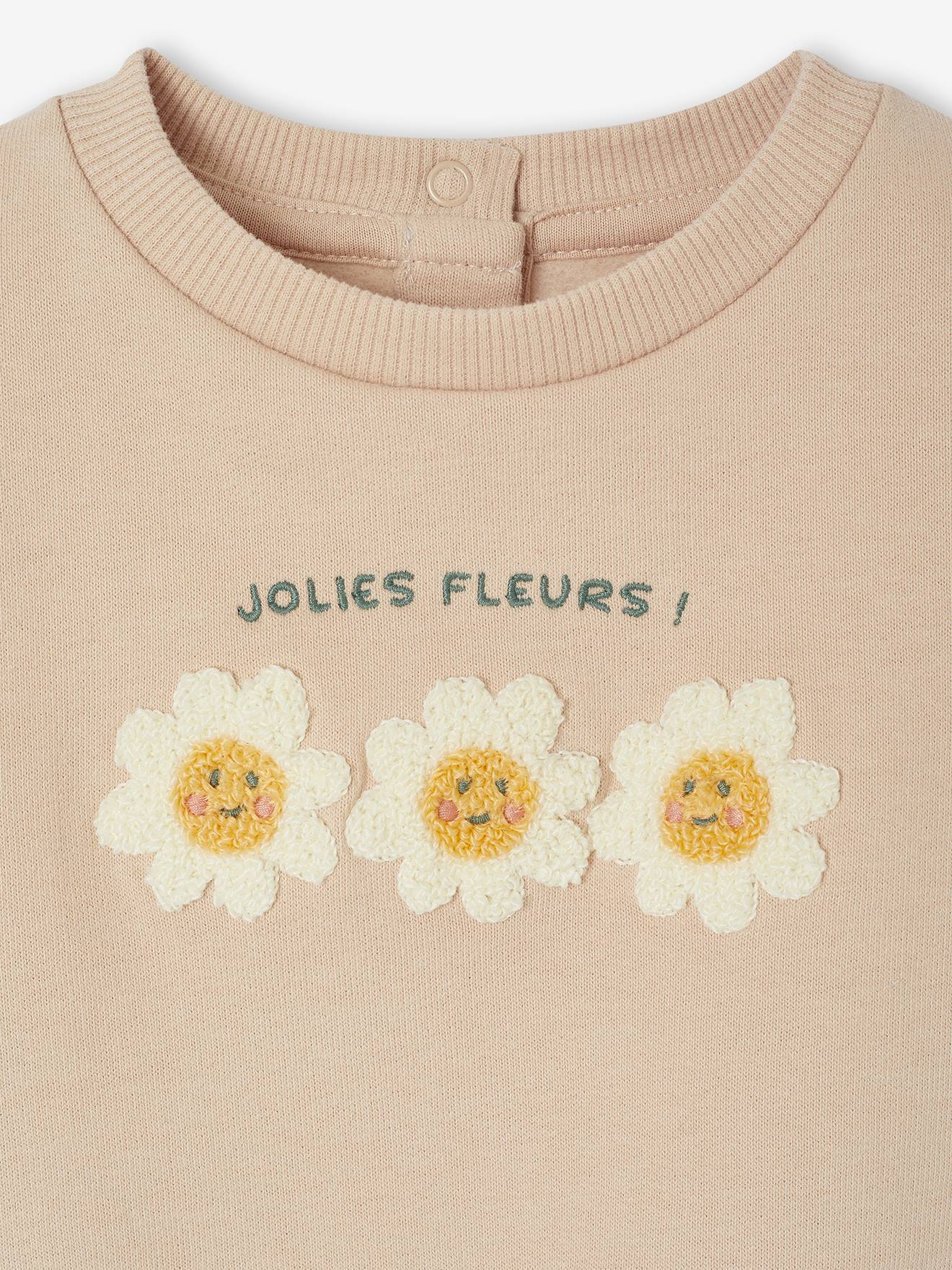 Thumbnail - Baby Sweatshirt mit Ftee-Herz und Recycling-Polyester pudrig