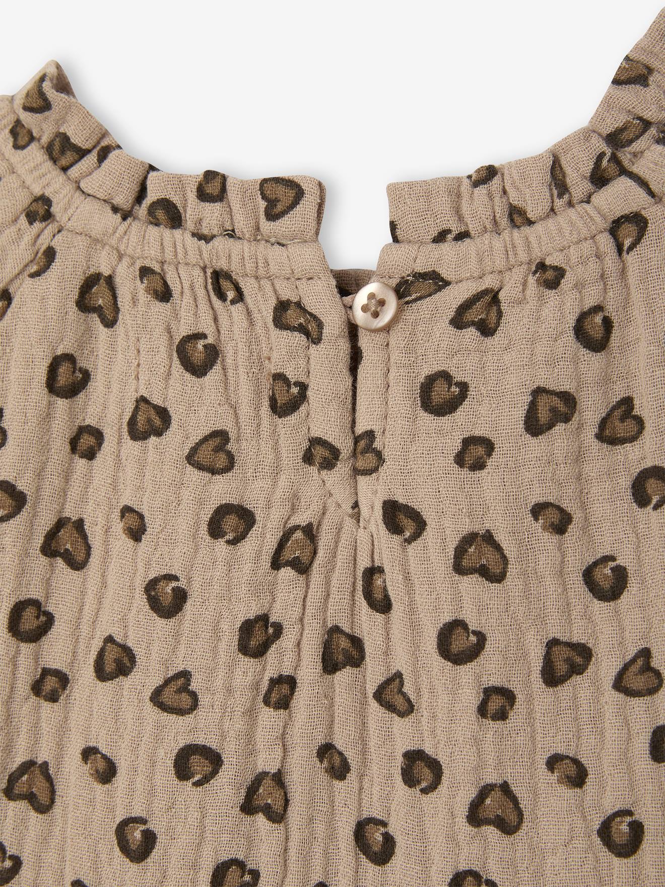 Thumbnail - Mädchen Baby Volantkleid aus Baumwollmusselin