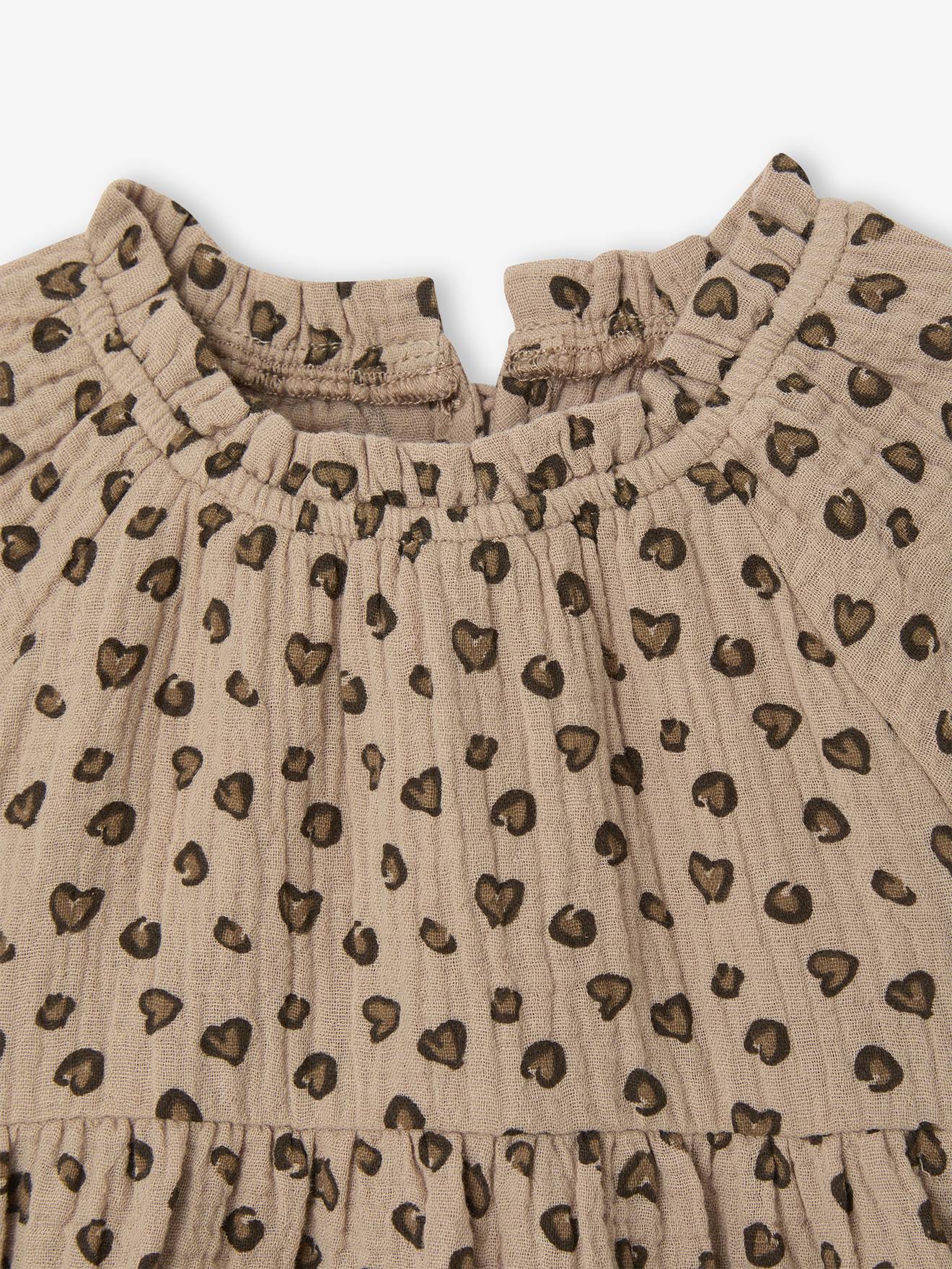 Thumbnail - Mädchen Baby Volantkleid aus Baumwollmusselin