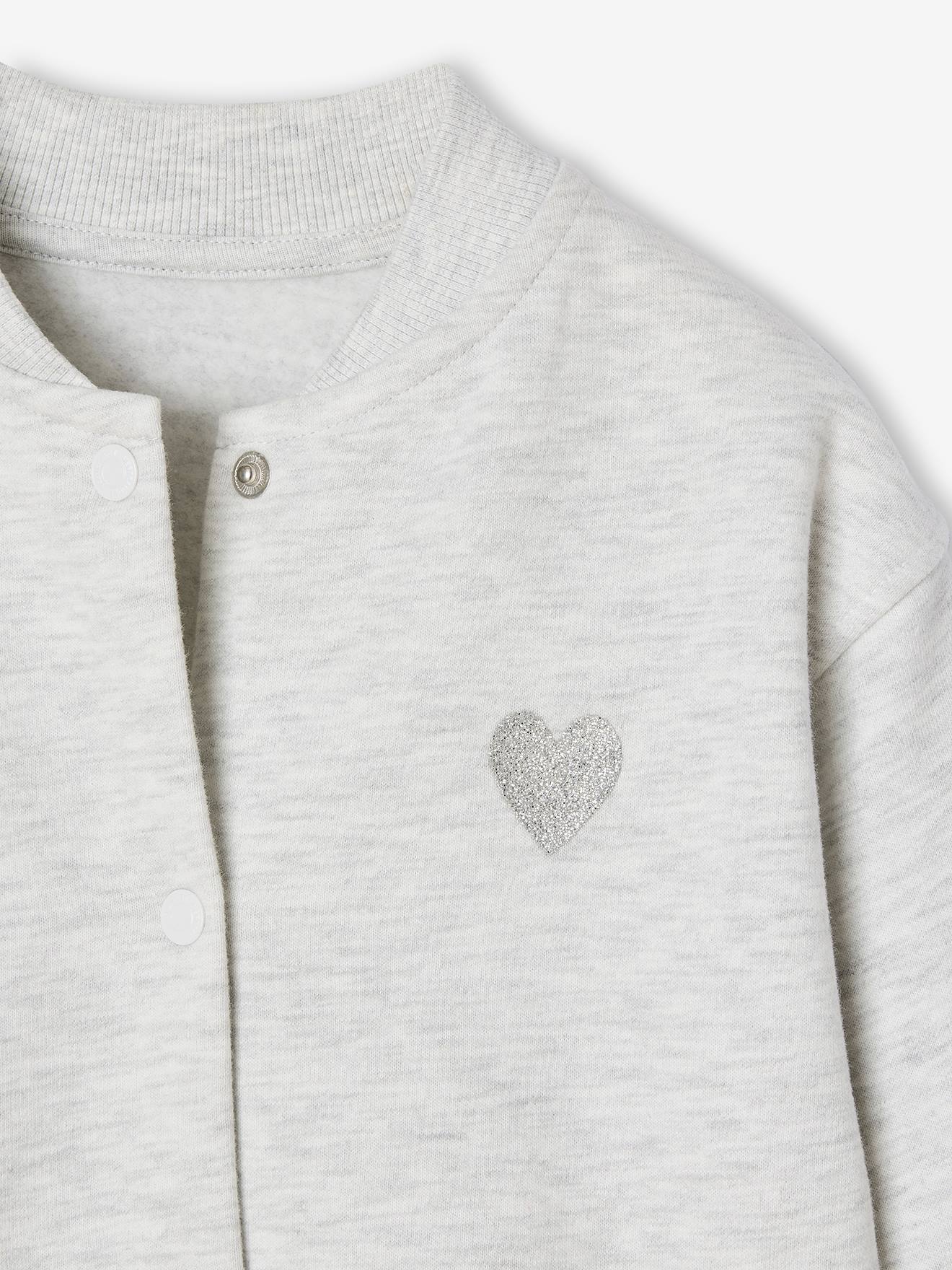Thumbnail - Mädchen Sweatjacke im College-Look mit Recycling-Polyester