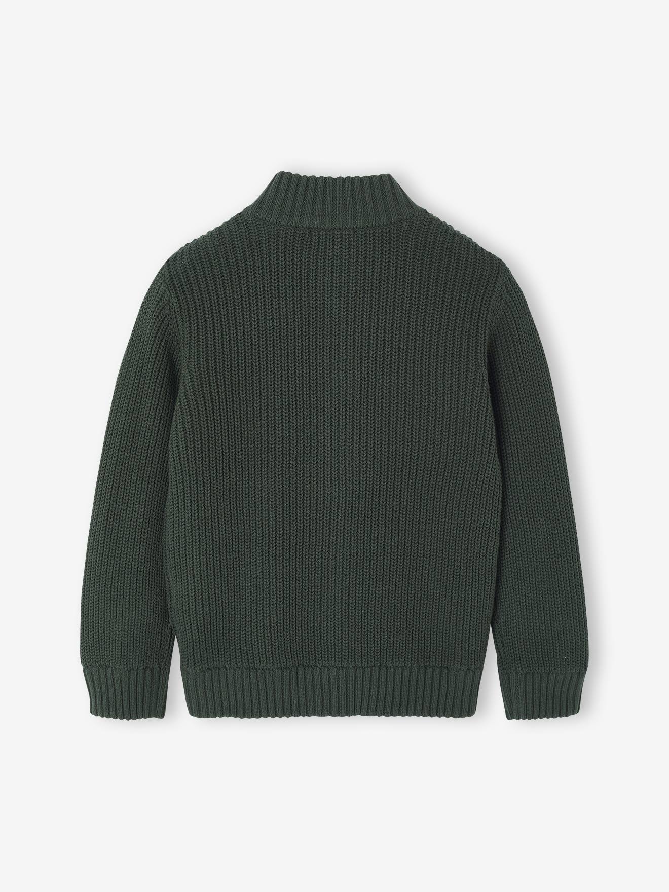 Thumbnail - Strickjacke mit Stehkragen für Jungen