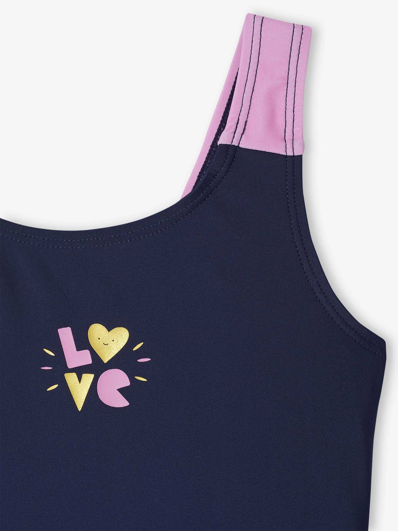 Thumbnail - Badeanzug LOVE mit Badekappe Mädchen -