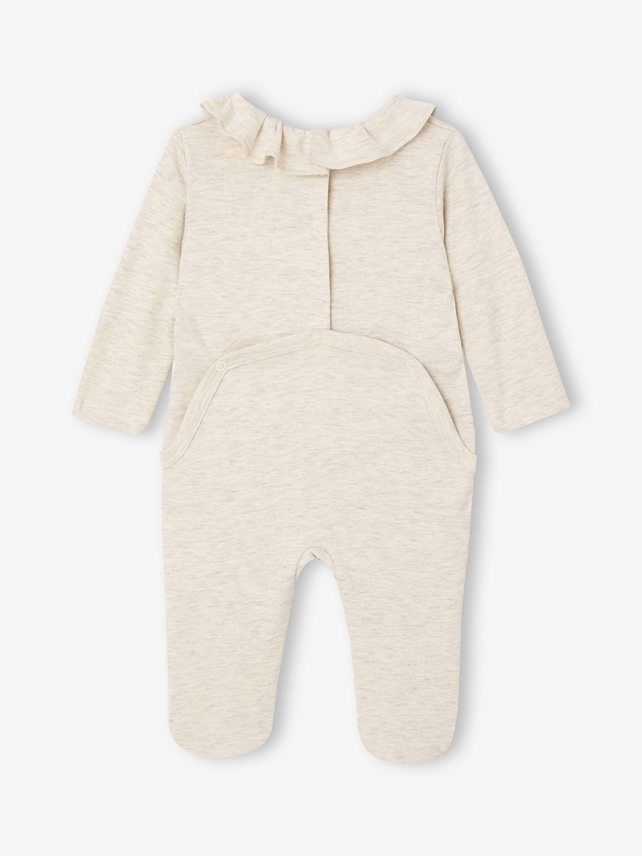 Thumbnail - Bio-Kollektion: 2er-Pack Baby Strampler mit Volantkragen