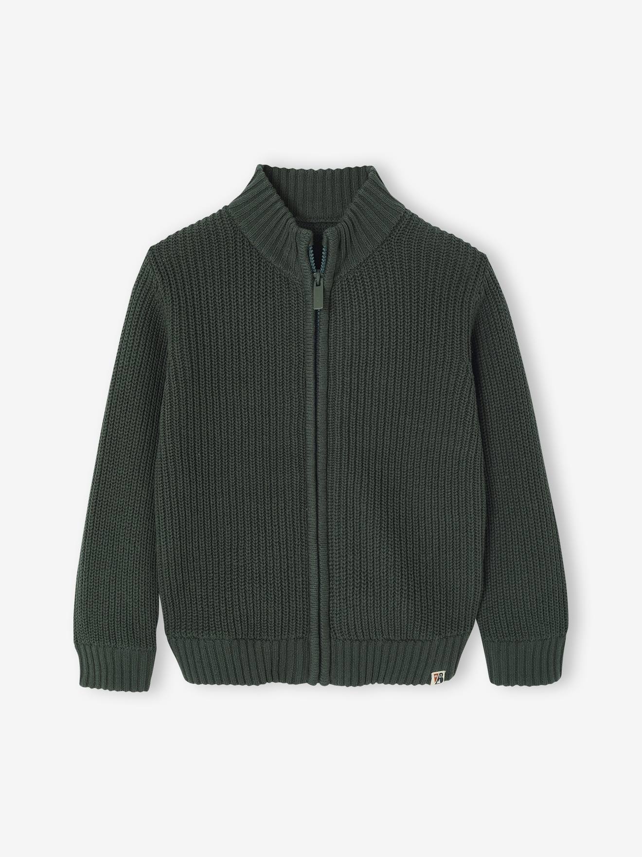 Thumbnail - Strickjacke mit Stehkragen für Jungen