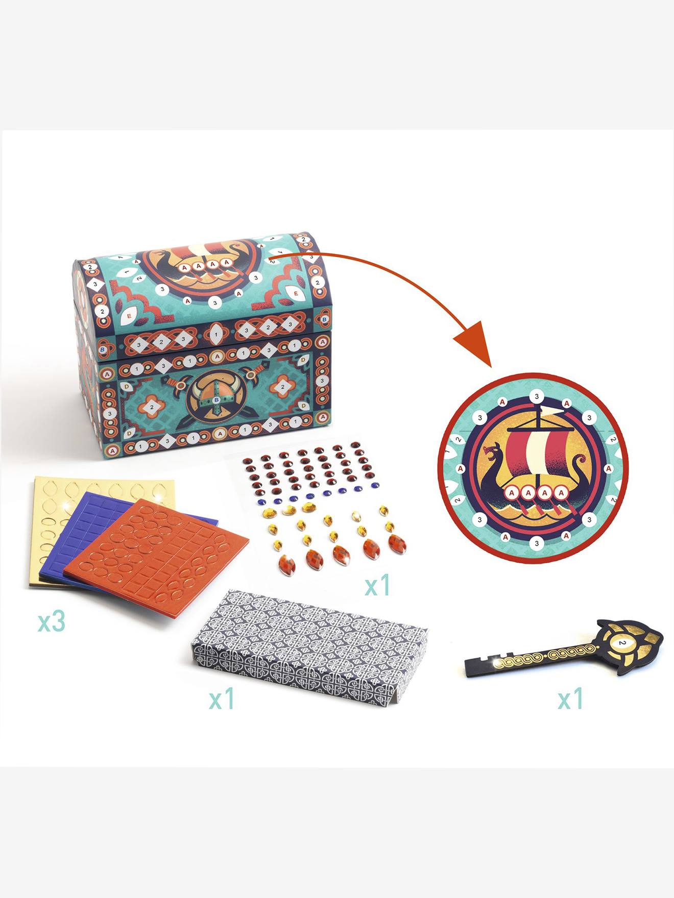 Thumbnail - Kinder Schatztruhe mit Geheimnis Superschatz DJECO